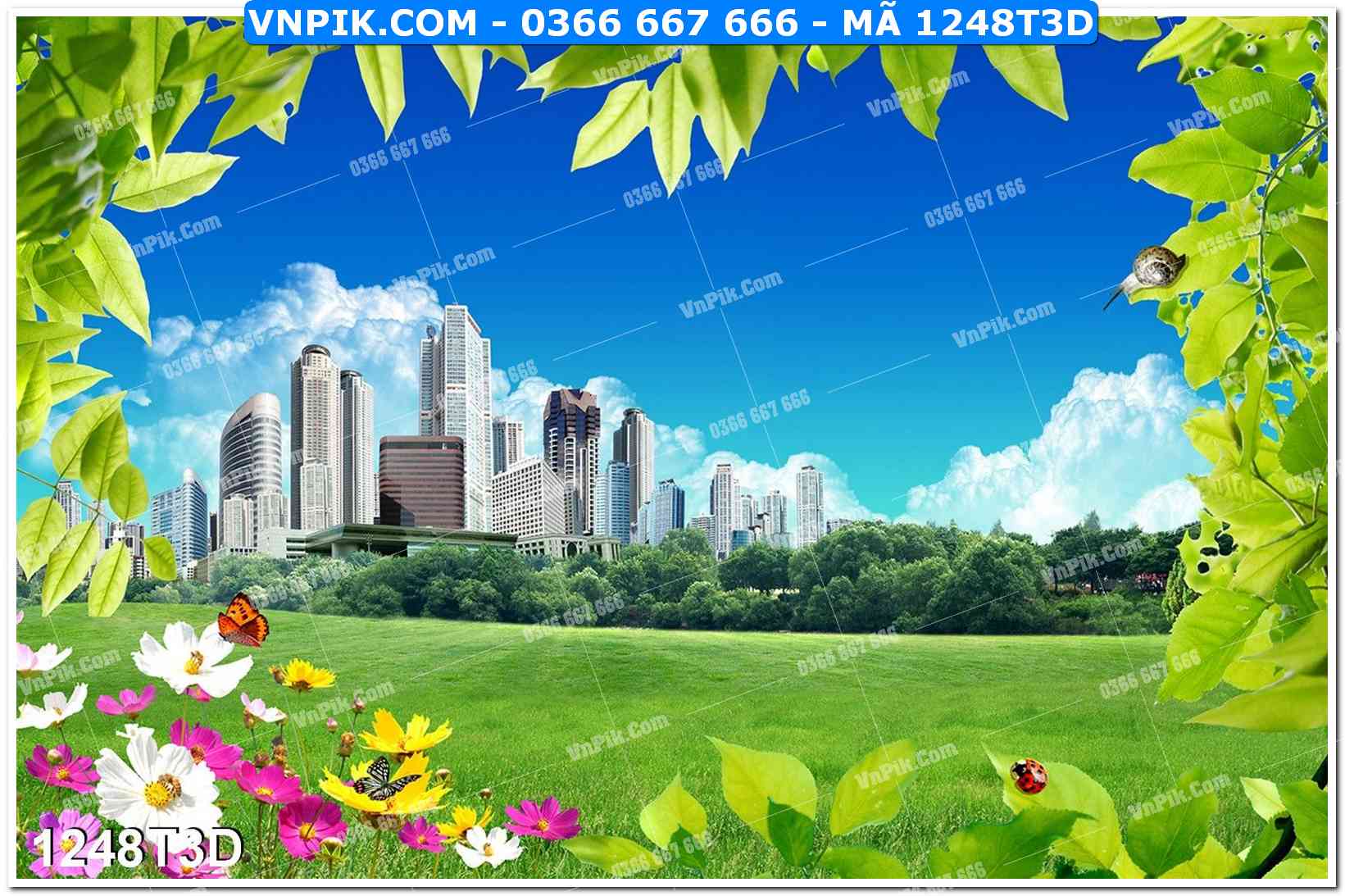 Trah Treo Tường – Tranh 3D Hiện Đại 1248T3D
