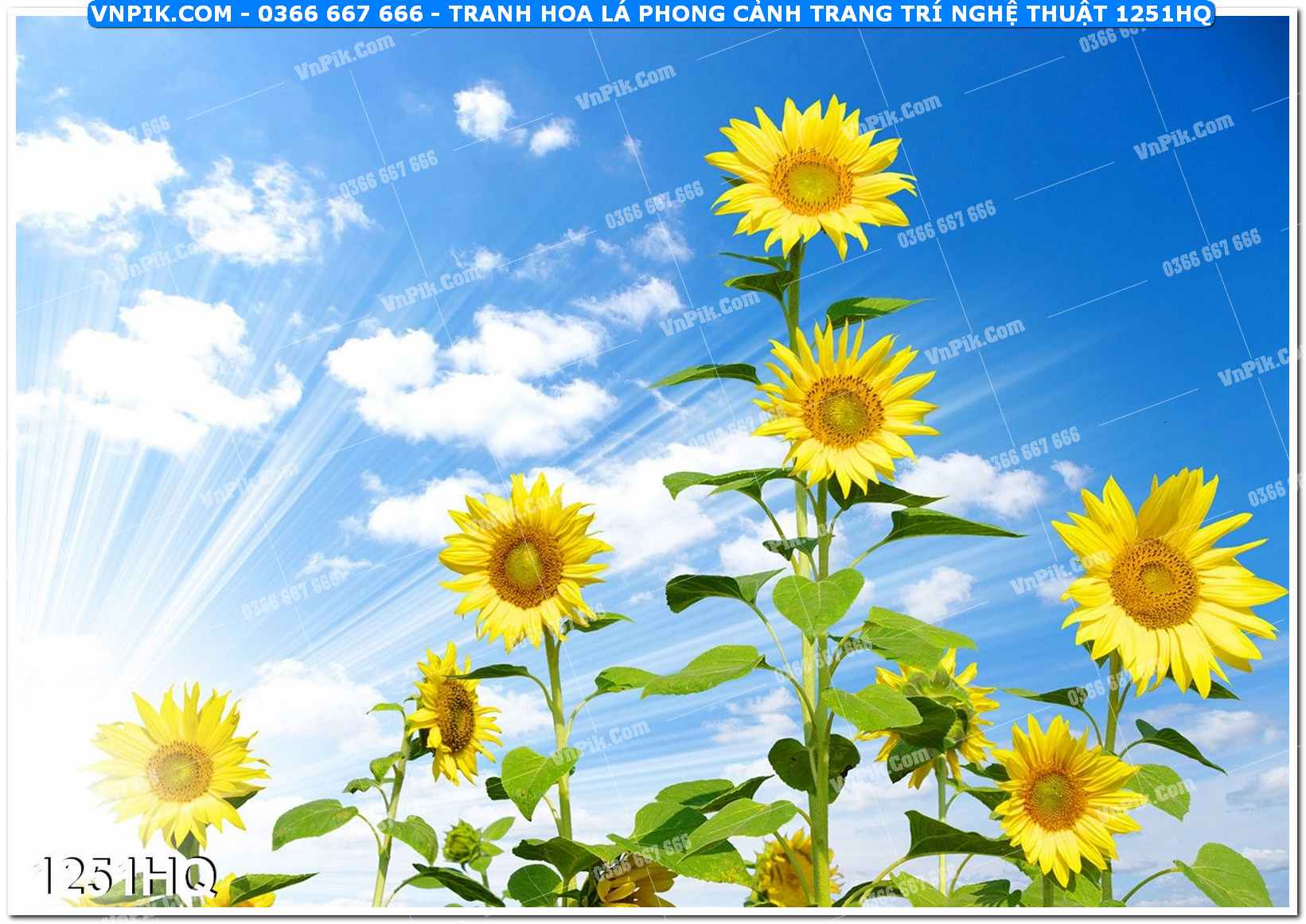 Tranh hoa lá phong cảnh trang trí nghệ thuật 1251HQ