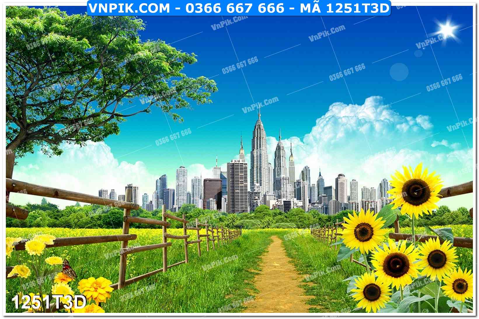 Trah Treo Tường – Tranh 3D Hiện Đại 1251T3D