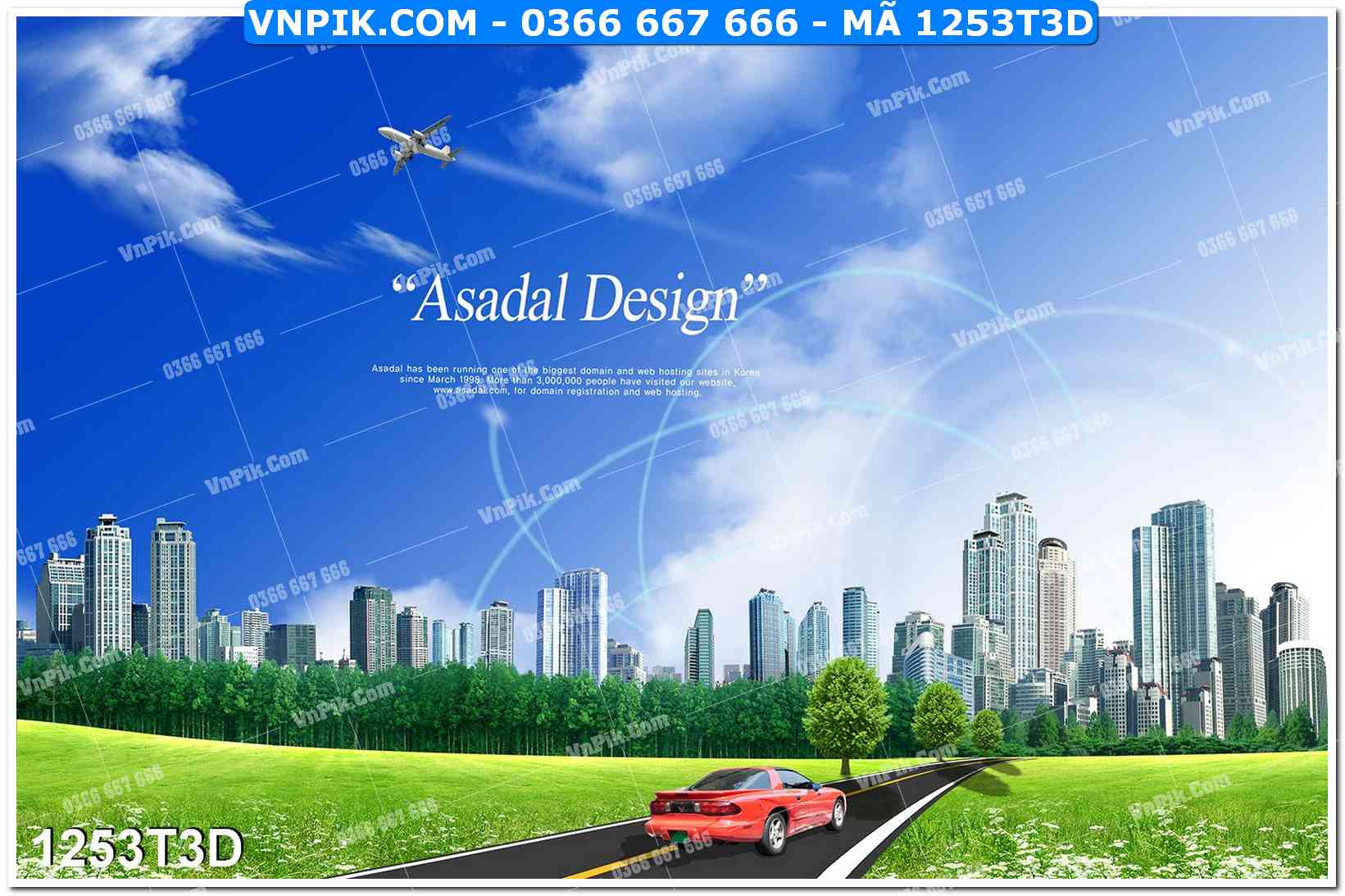 Trah Treo Tường – Tranh 3D Hiện Đại 1253T3D