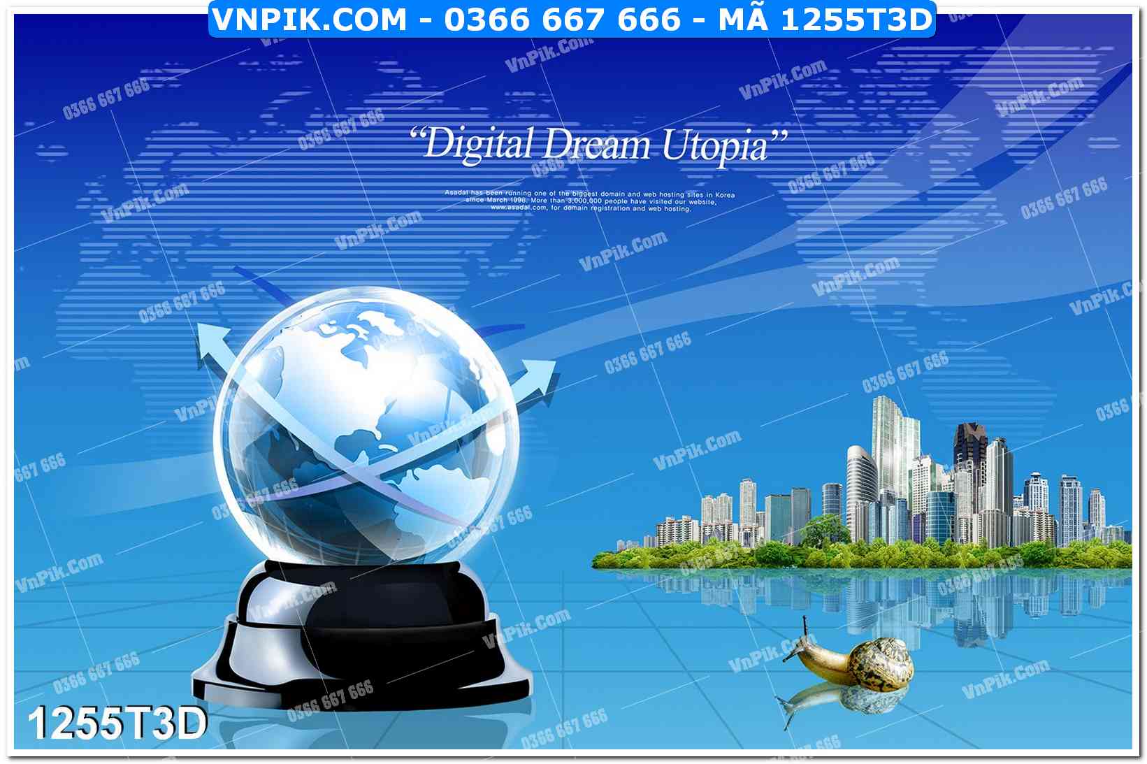 Trah Treo Tường – Tranh 3D Hiện Đại 1255T3D