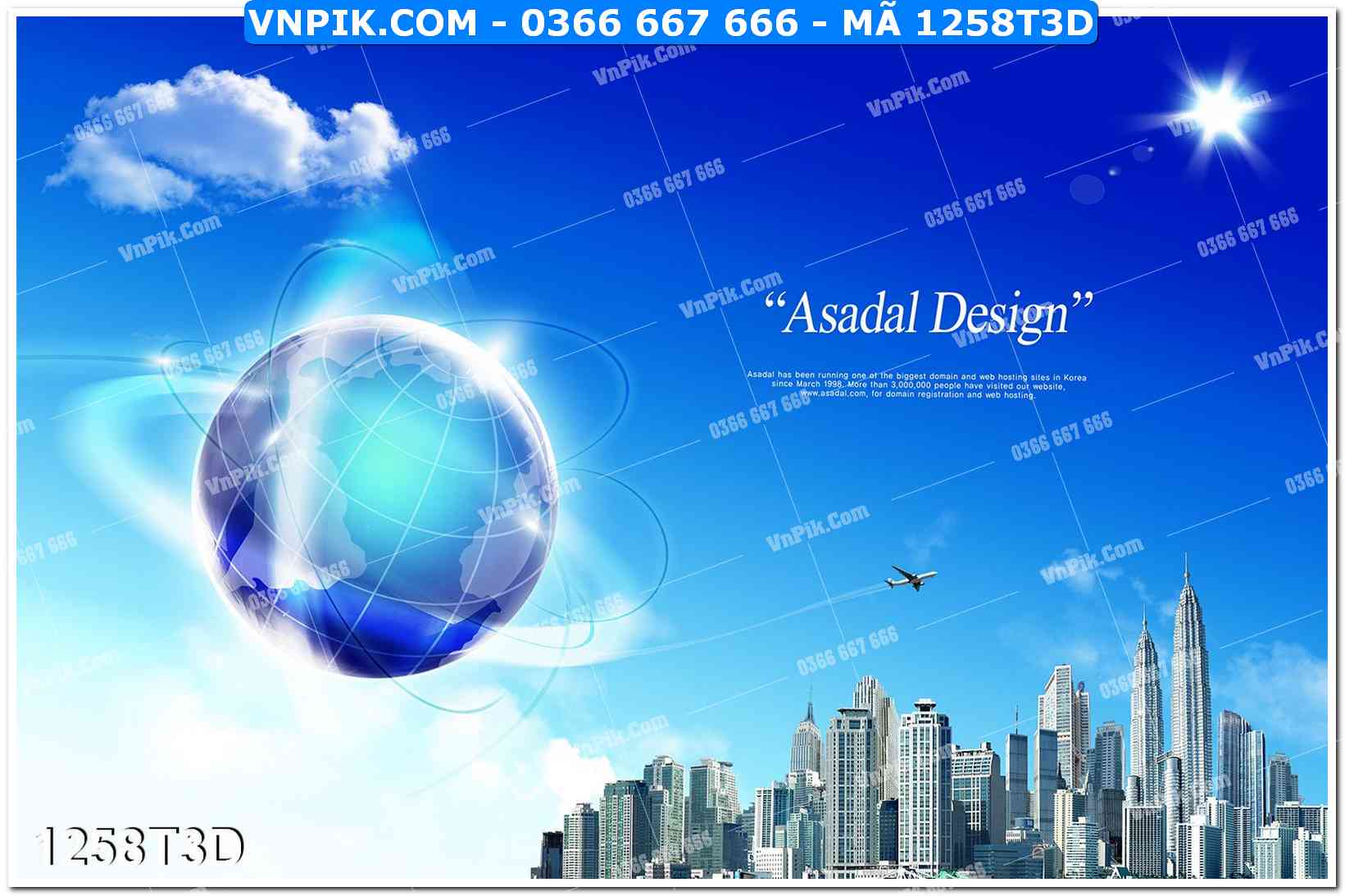 Trah Treo Tường – Tranh 3D Hiện Đại 1258T3D