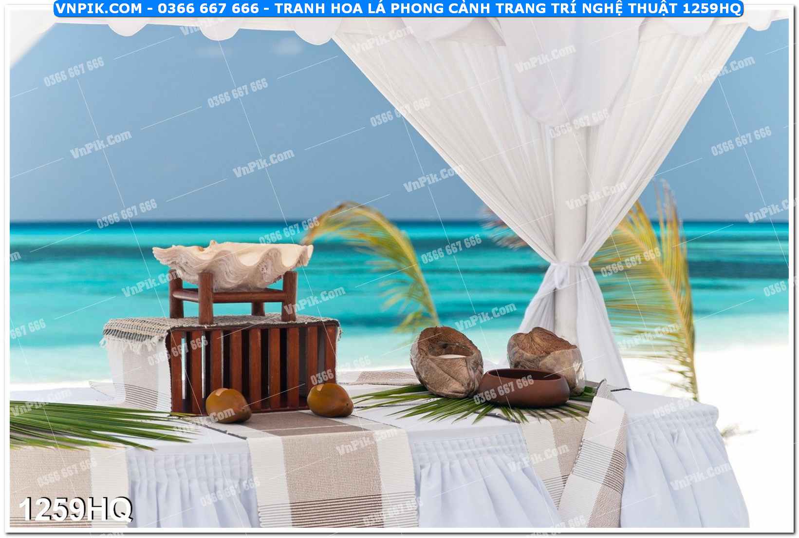 Tranh hoa lá phong cảnh trang trí nghệ thuật 1259HQ