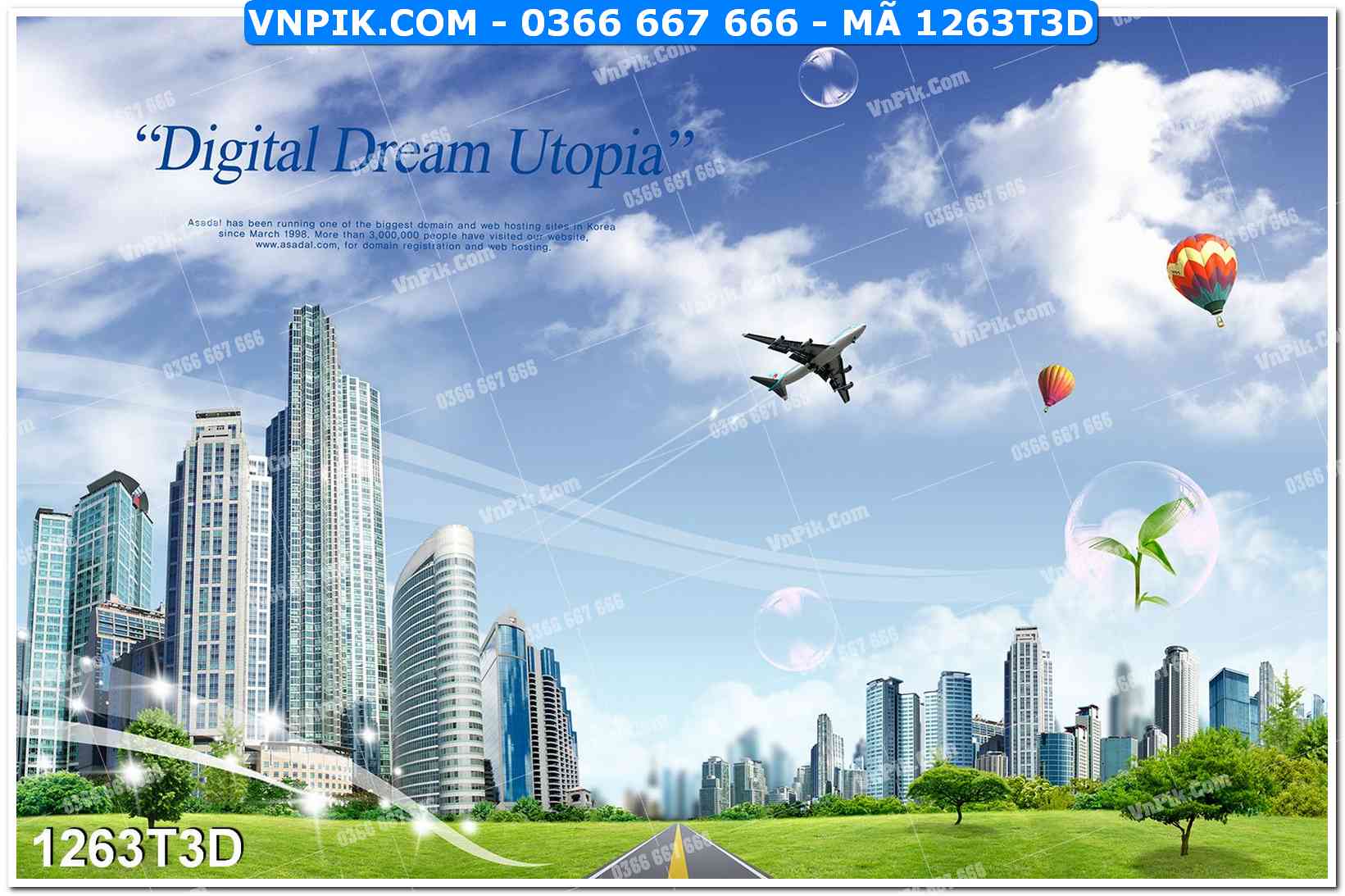 Trah Treo Tường – Tranh 3D Hiện Đại 1263T3D