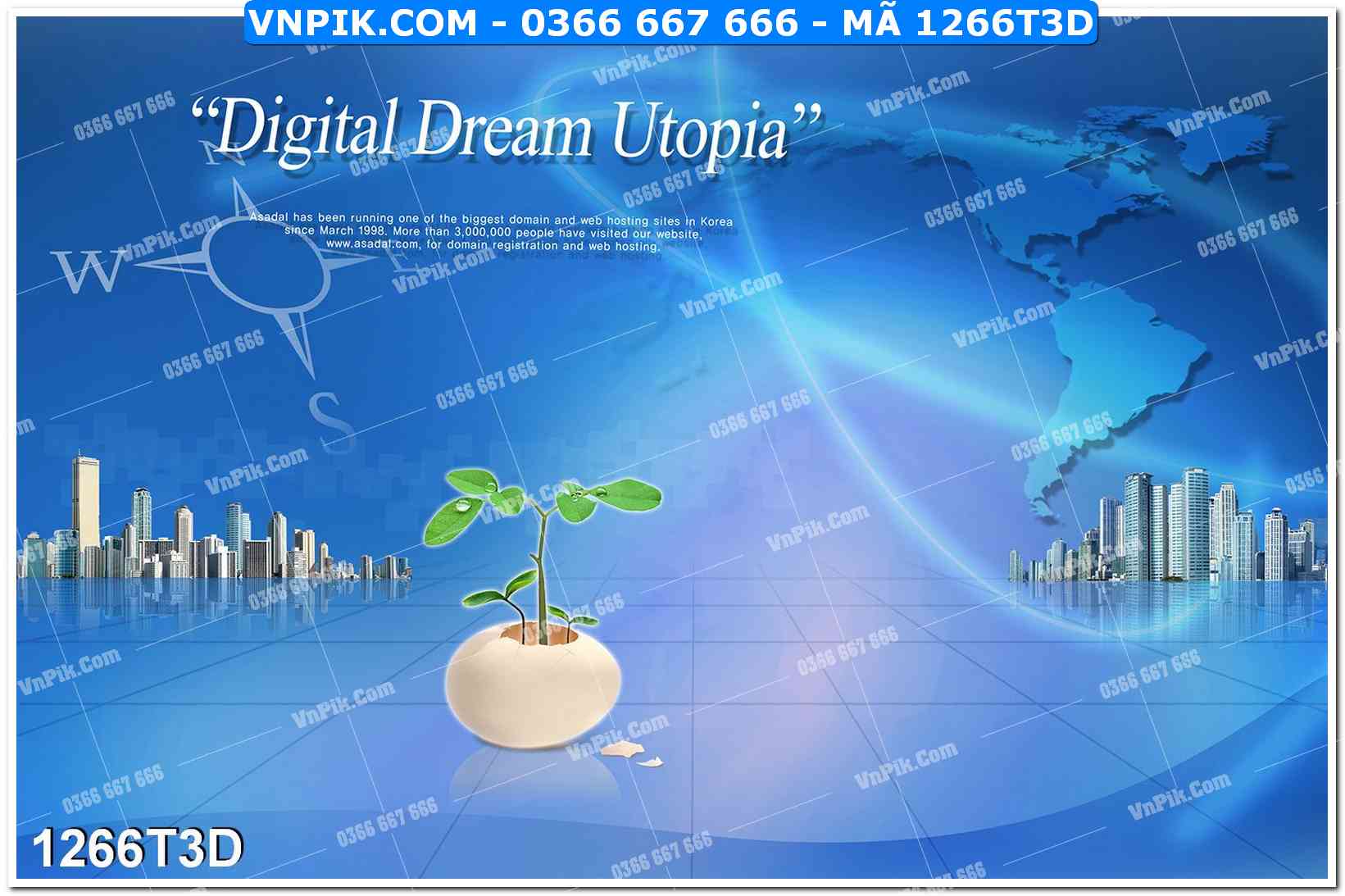 Trah Treo Tường – Tranh 3D Hiện Đại 1266T3D