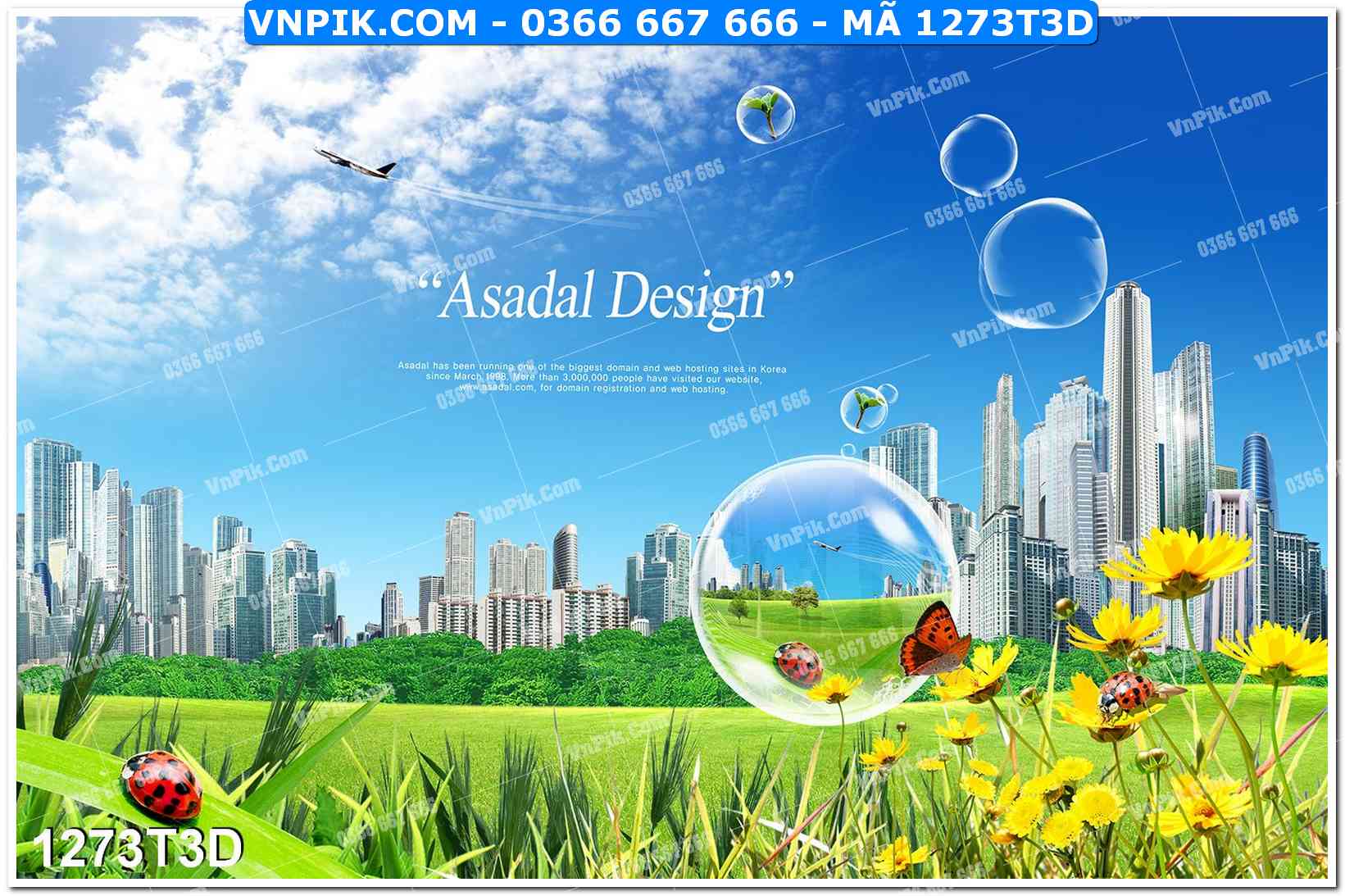Trah Treo Tường – Tranh 3D Hiện Đại 1273T3D