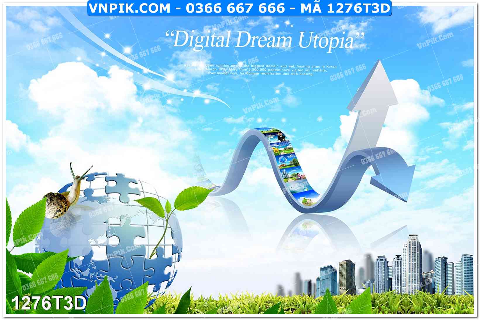 Trah Treo Tường – Tranh 3D Hiện Đại 1276T3D
