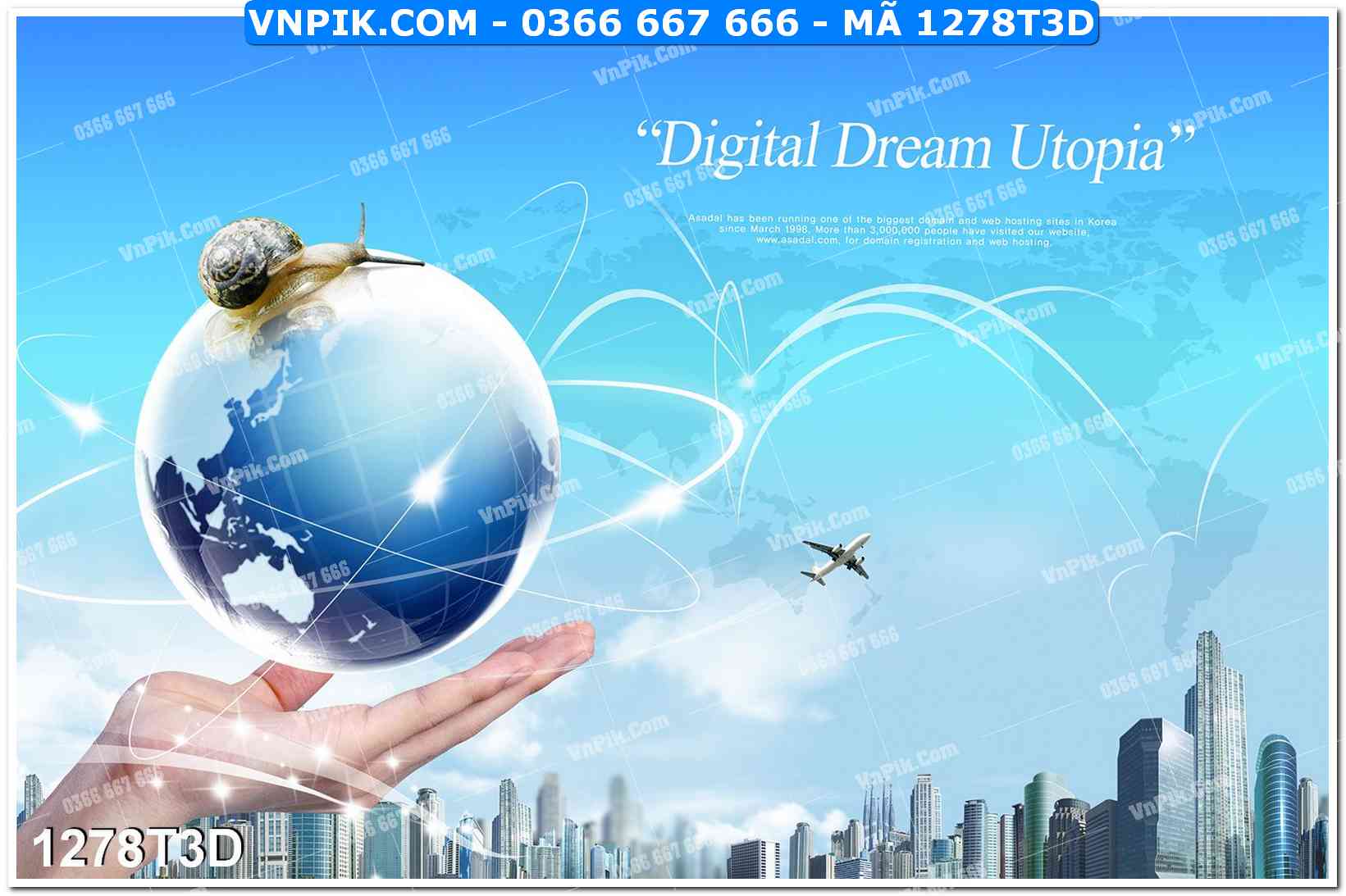 Trah Treo Tường – Tranh 3D Hiện Đại 1278T3D