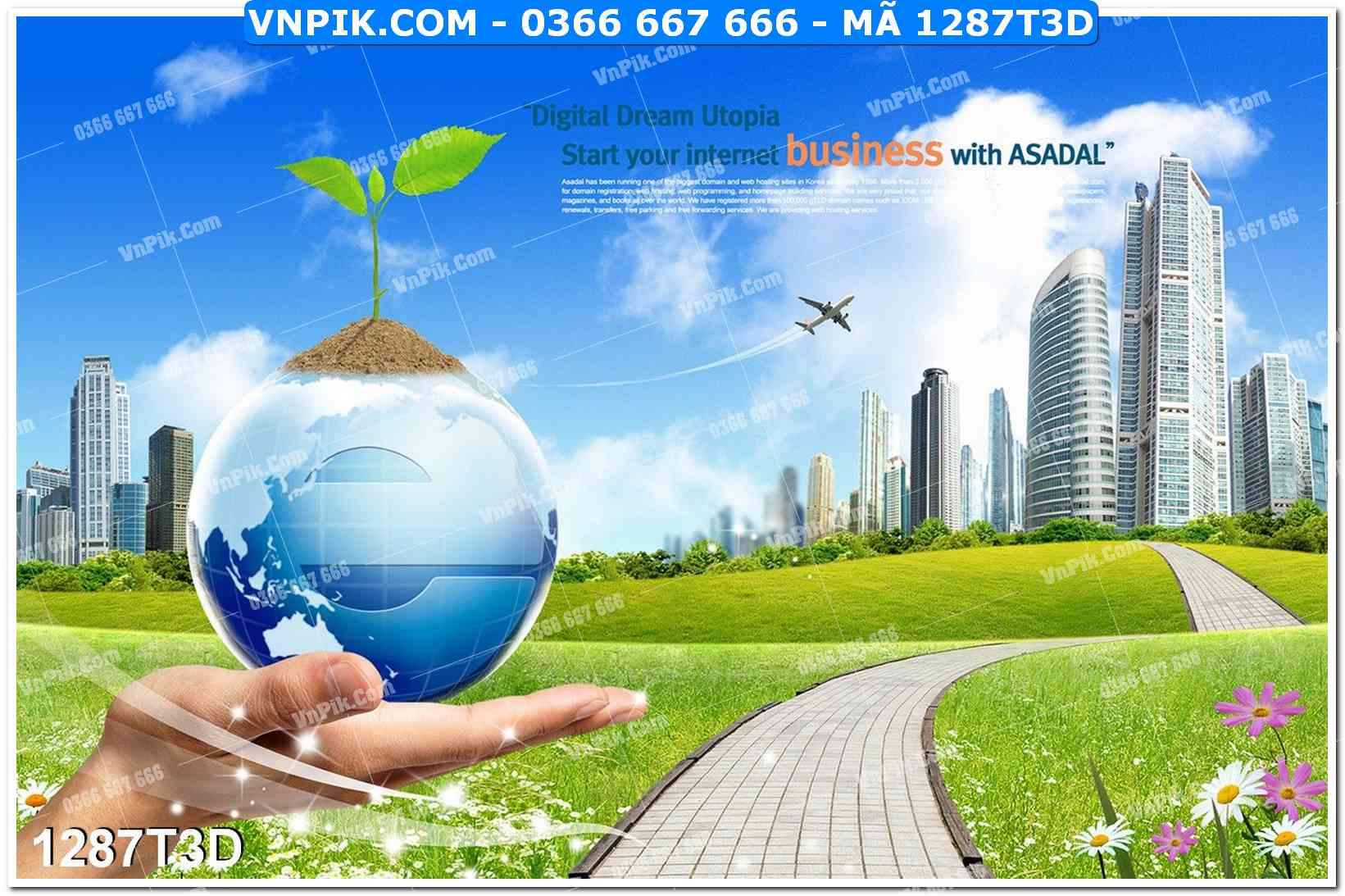 Trah Treo Tường – Tranh 3D Hiện Đại 1287T3D