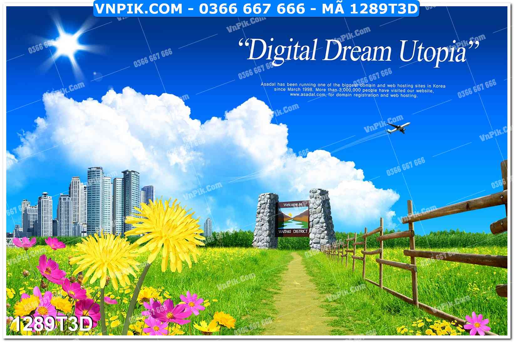 Trah Treo Tường – Tranh 3D Hiện Đại 1289T3D