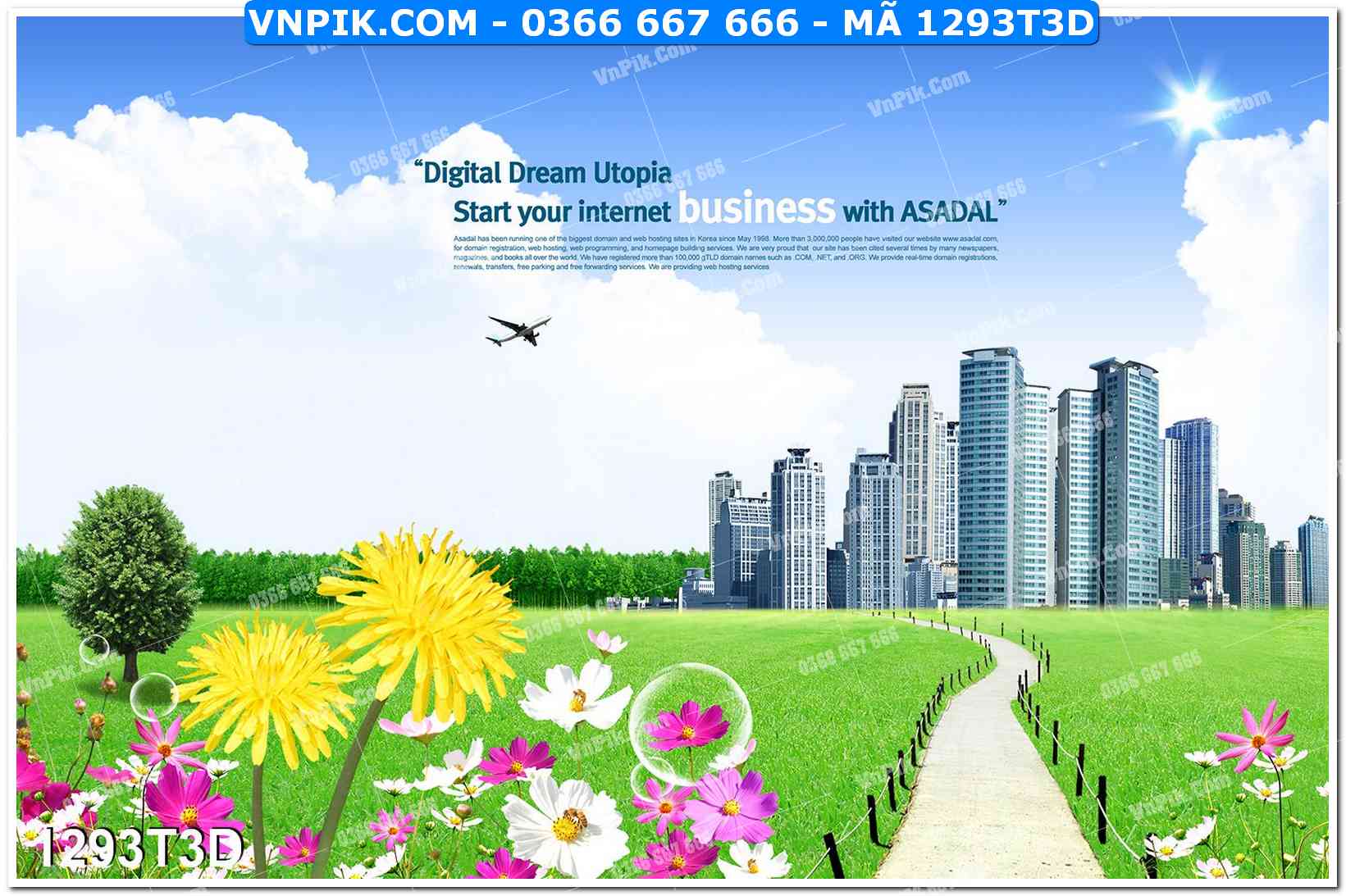 Trah Treo Tường – Tranh 3D Hiện Đại 1293T3D