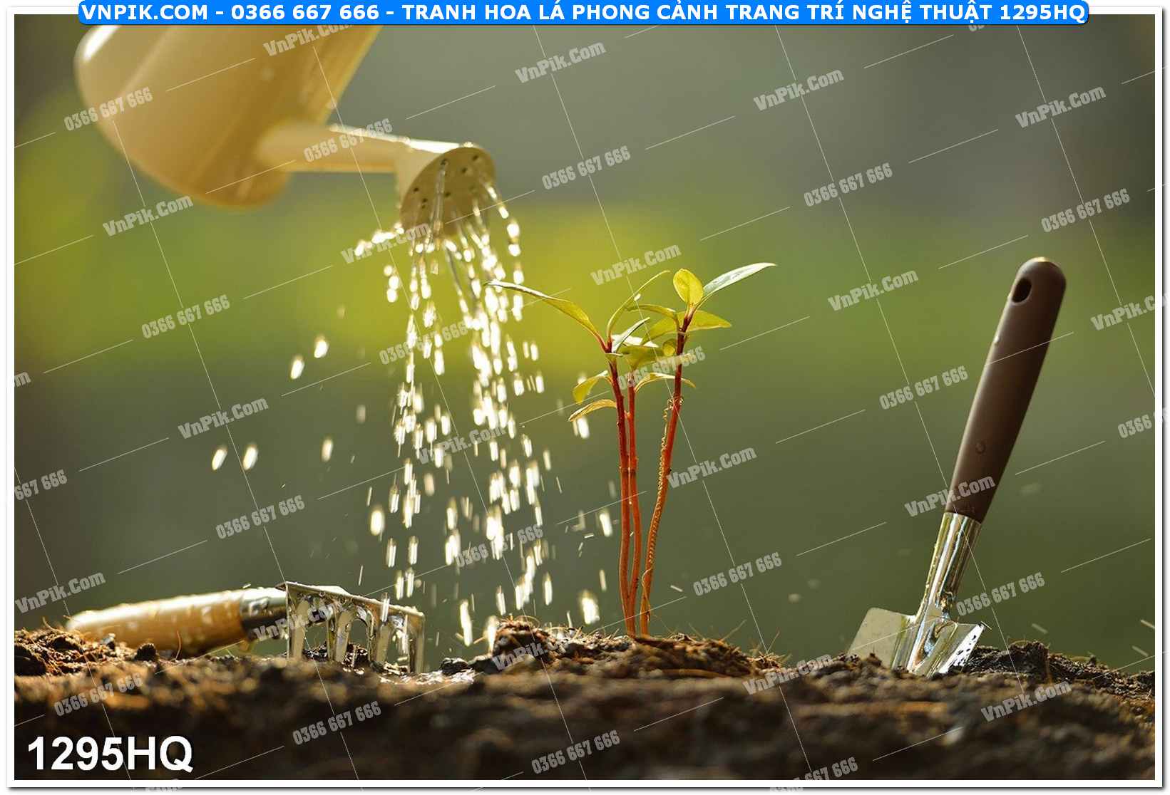 Tranh hoa lá phong cảnh trang trí nghệ thuật 1295HQ