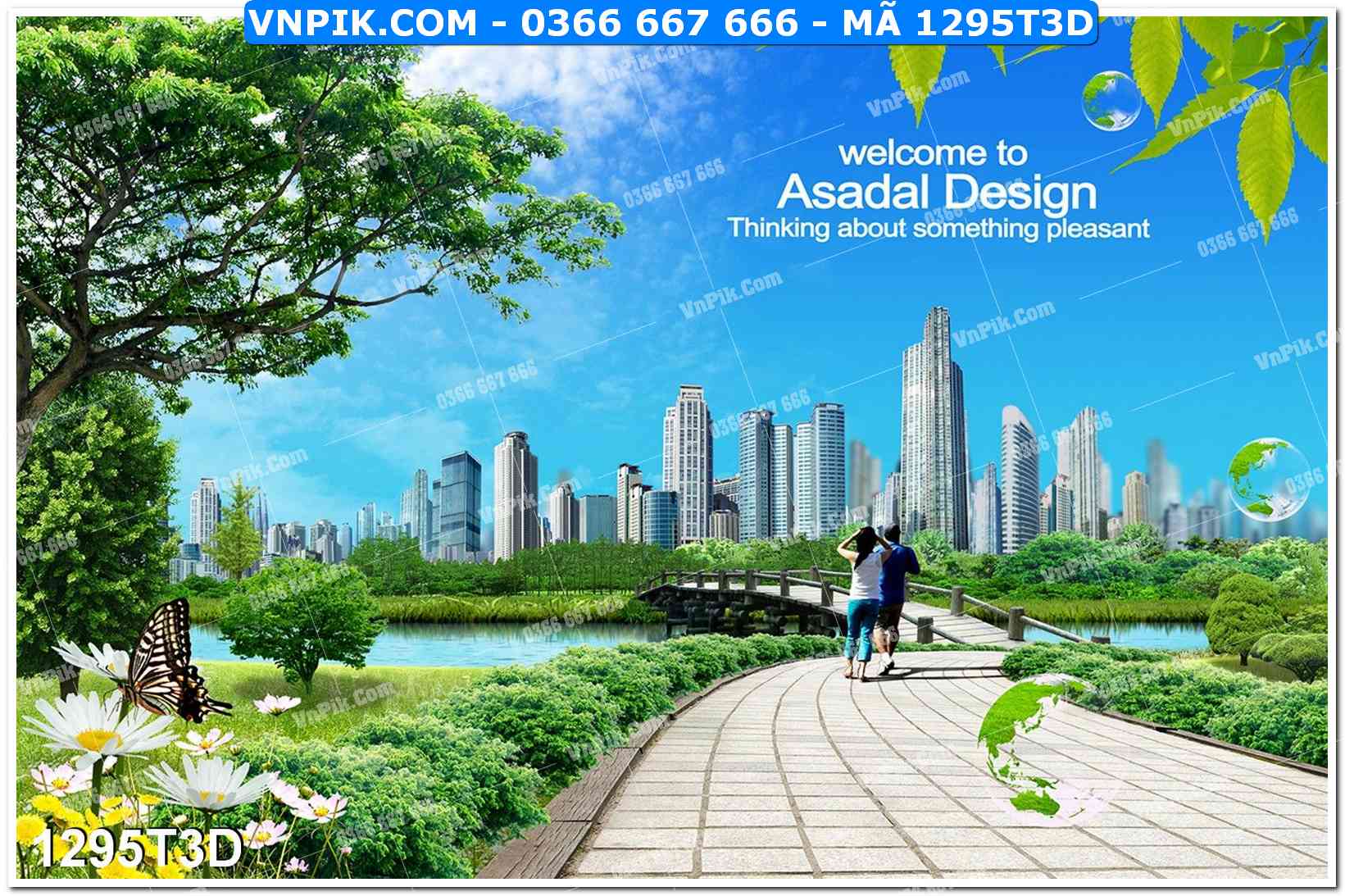 Trah Treo Tường – Tranh 3D Hiện Đại 1295T3D