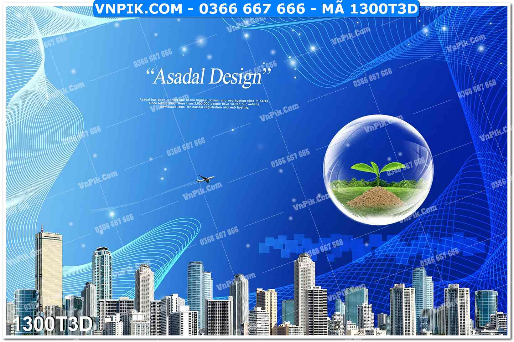 Trah Treo Tường – Tranh 3D Hiện Đại 1300T3D