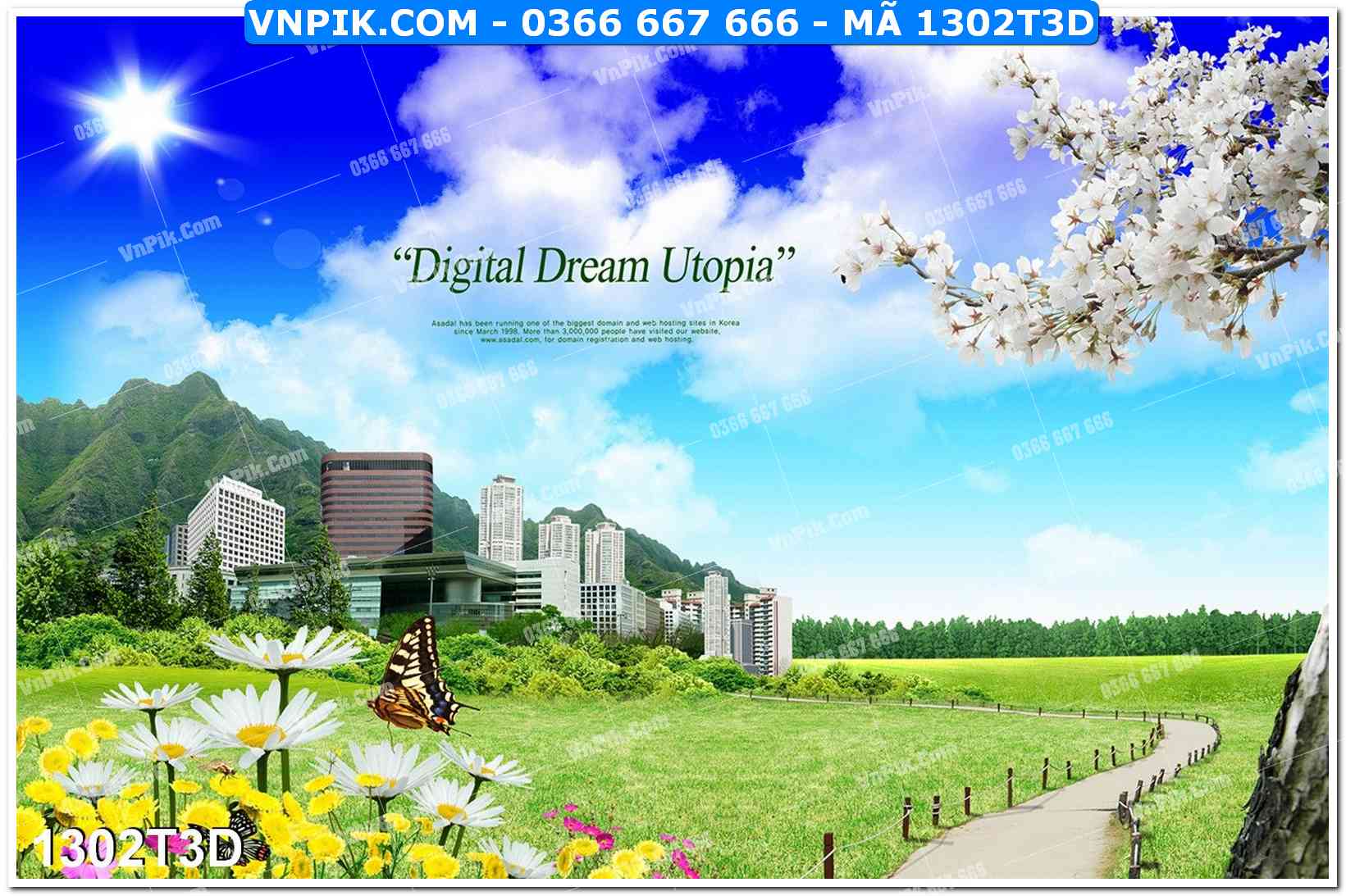 Trah Treo Tường – Tranh 3D Hiện Đại 1302T3D