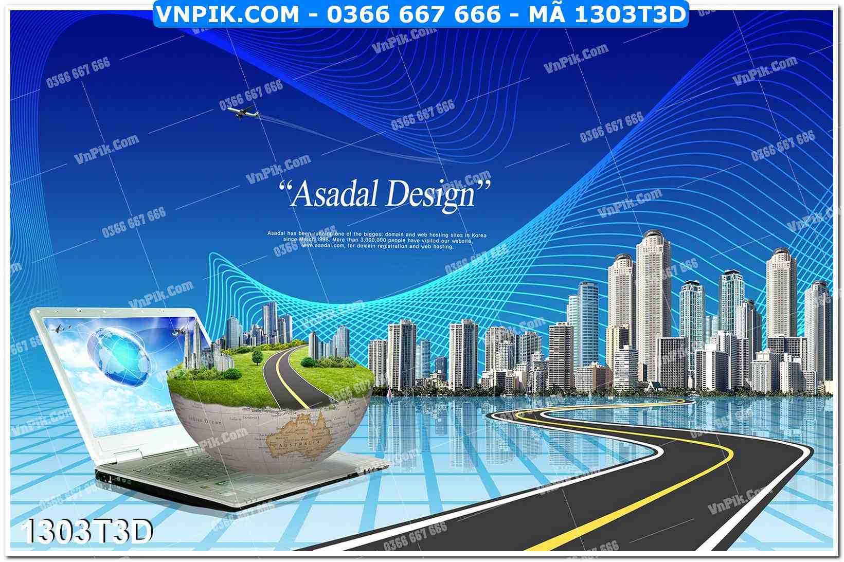 Trah Treo Tường – Tranh 3D Hiện Đại 1303T3D