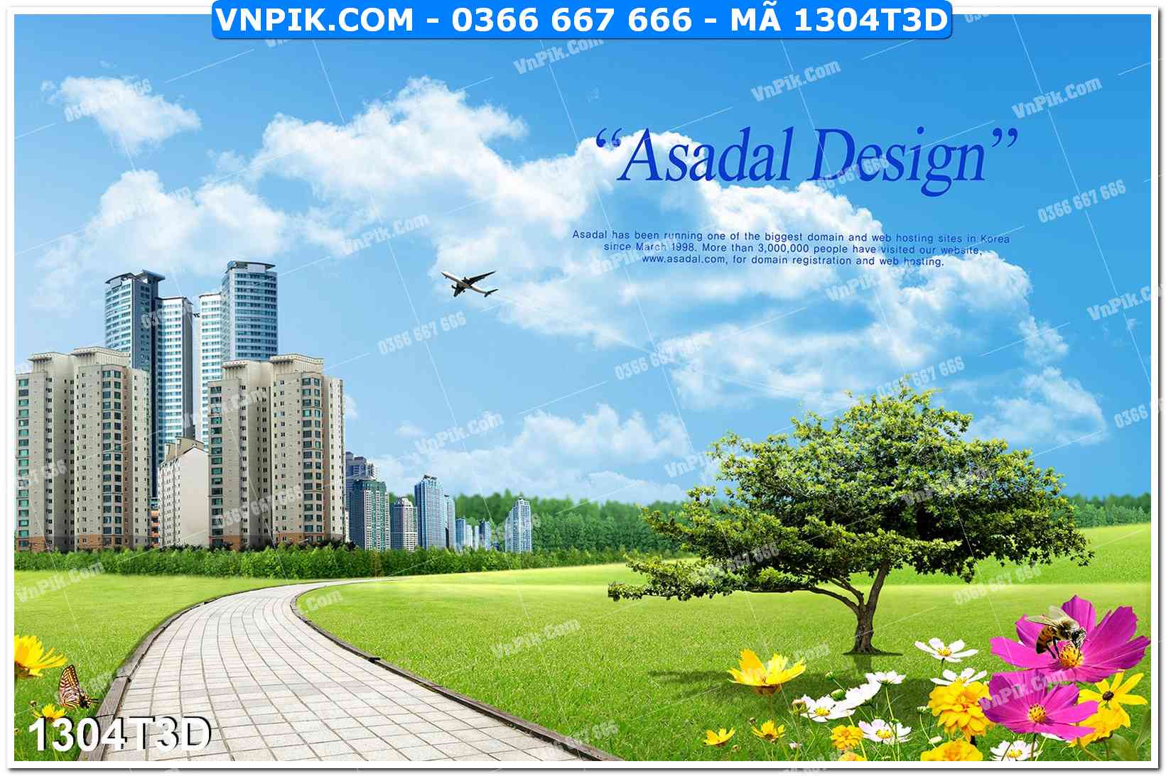 Trah Treo Tường – Tranh 3D Hiện Đại 1304T3D