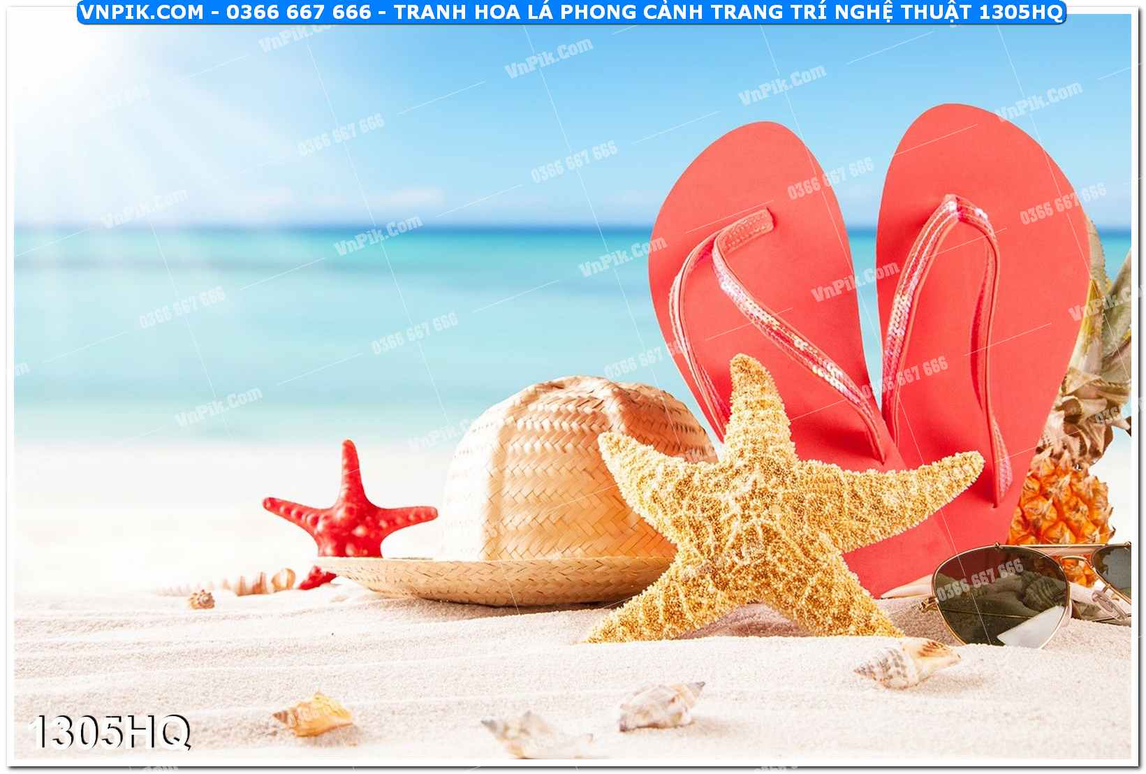 Tranh hoa lá phong cảnh trang trí nghệ thuật 1305HQ