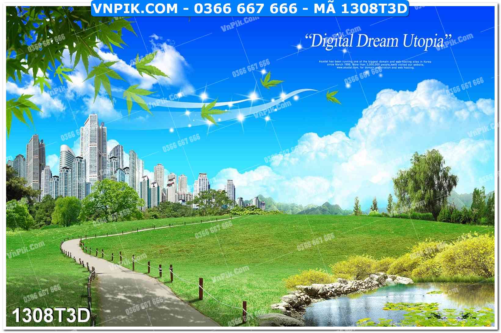 Trah Treo Tường – Tranh 3D Hiện Đại 1308T3D