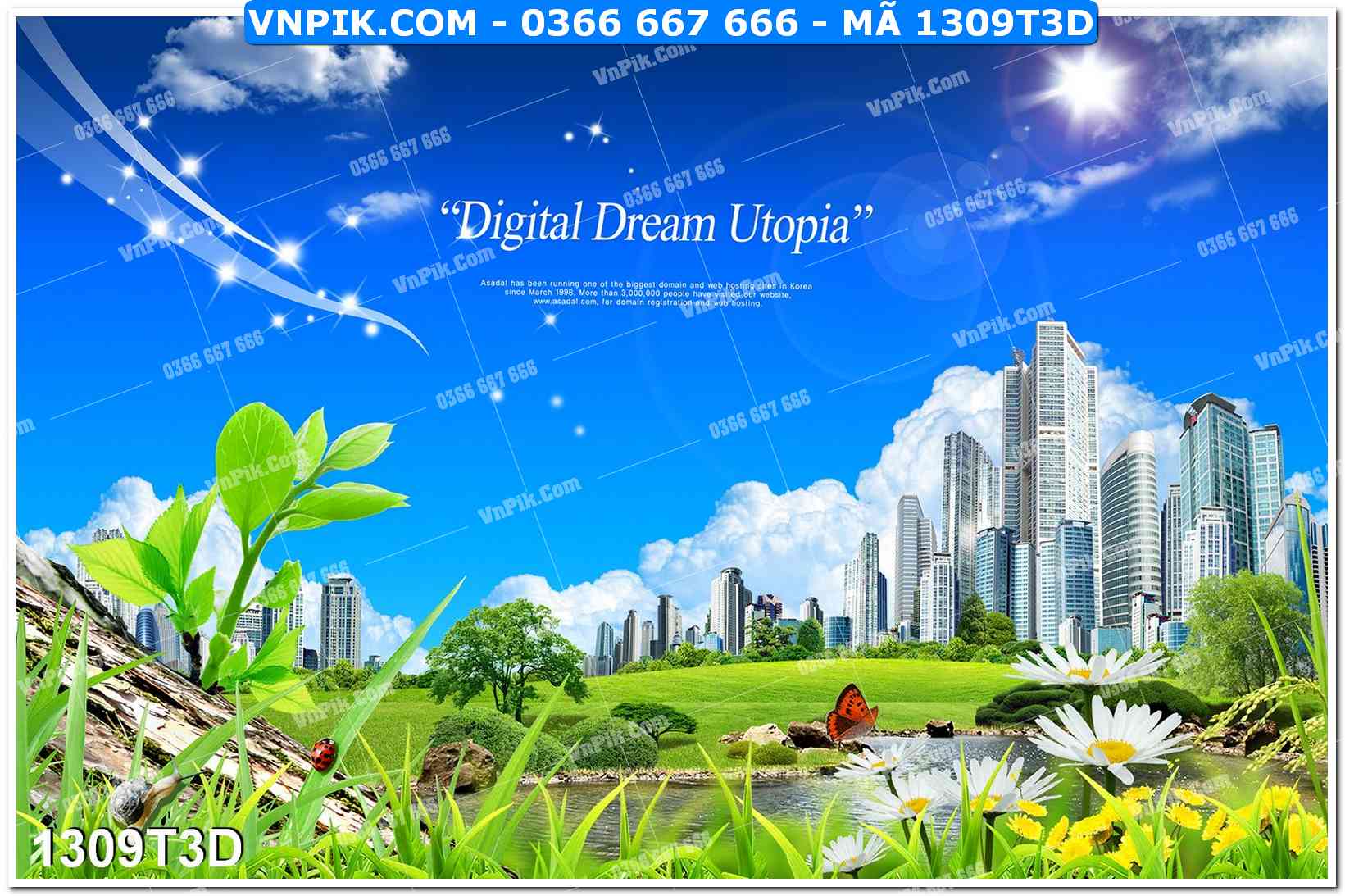 Trah Treo Tường – Tranh 3D Hiện Đại 1309T3D