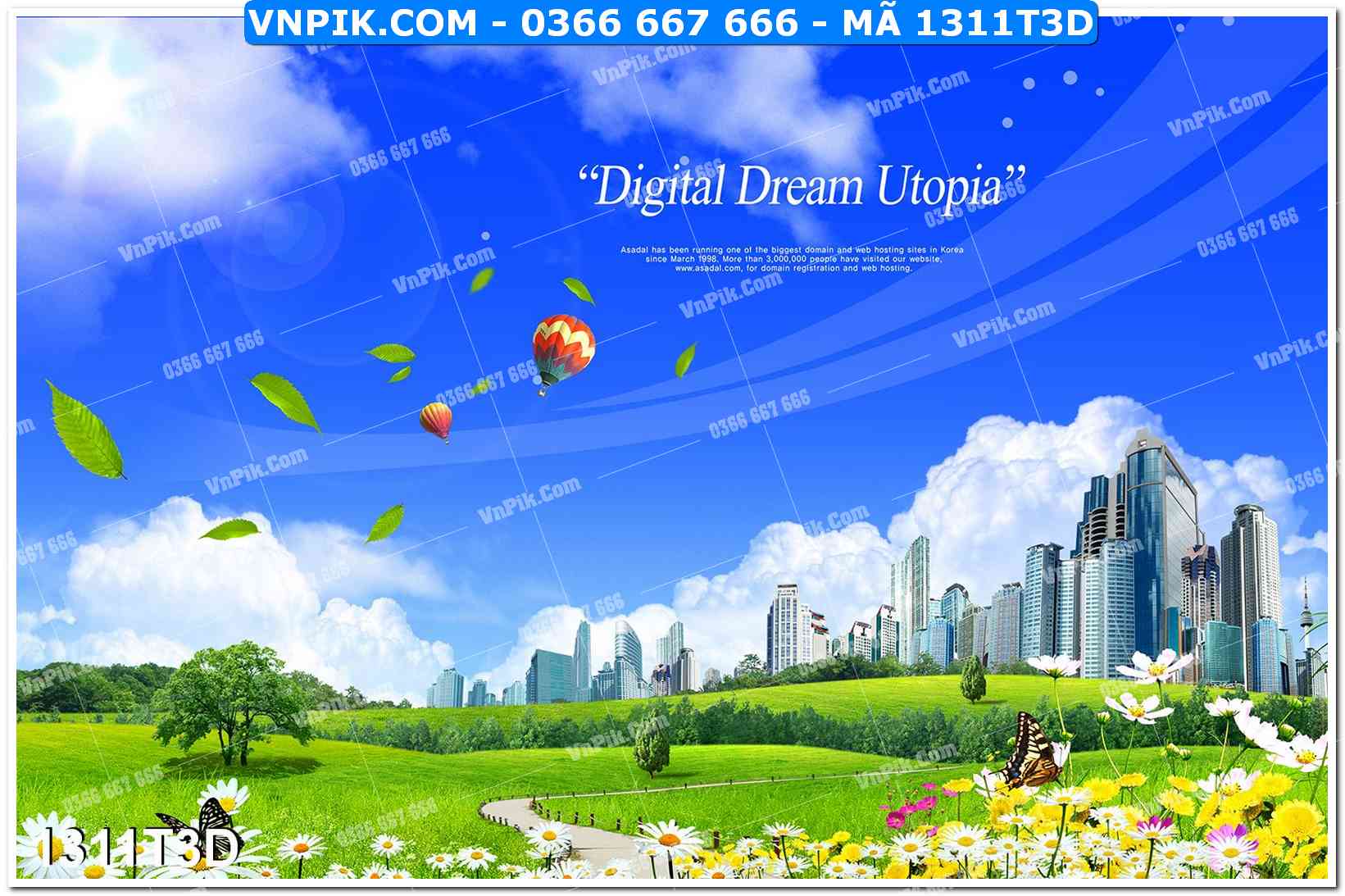 Trah Treo Tường – Tranh 3D Hiện Đại 1311T3D