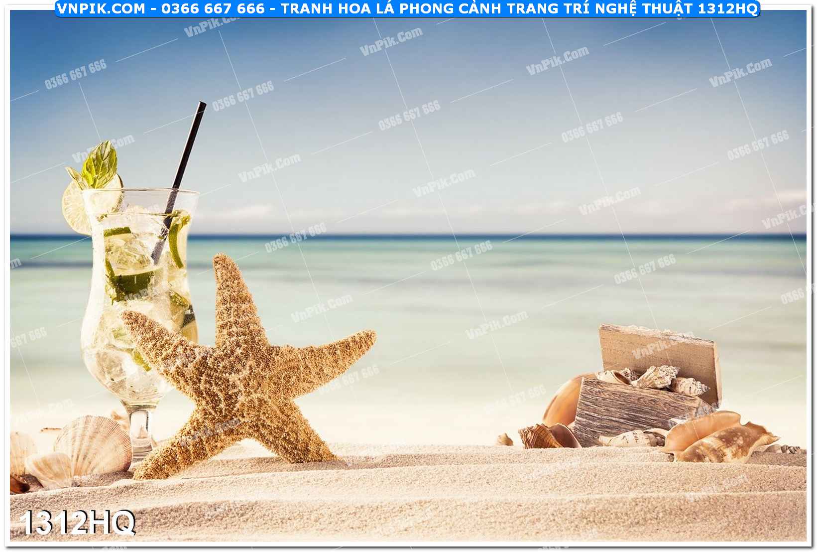 Tranh hoa lá phong cảnh trang trí nghệ thuật 1312HQ