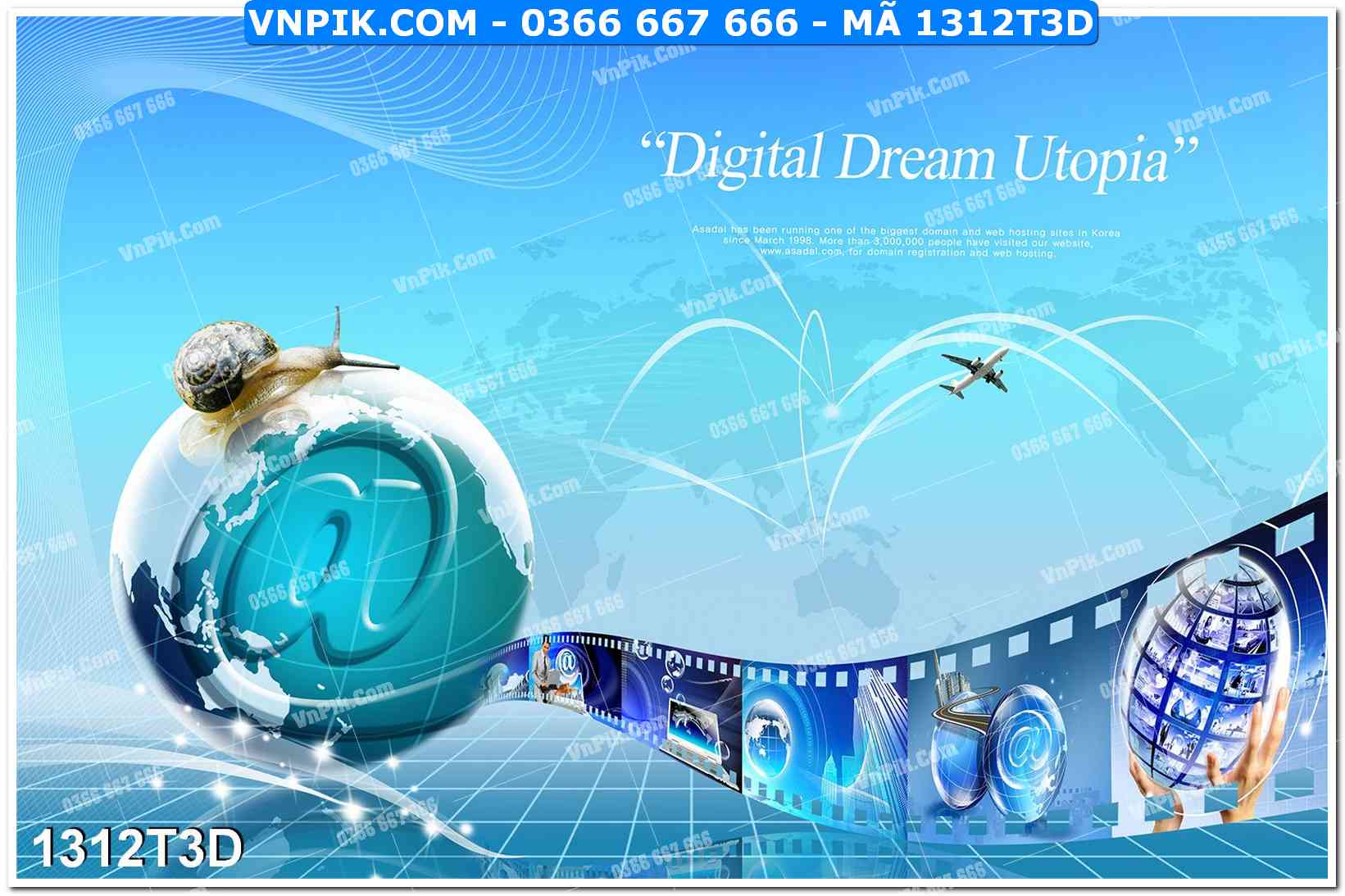 Trah Treo Tường – Tranh 3D Hiện Đại 1312T3D