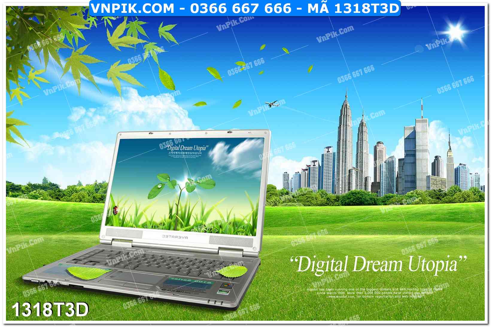 Trah Treo Tường – Tranh 3D Hiện Đại 1318T3D