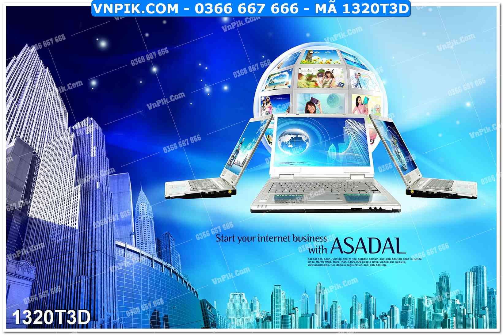 Trah Treo Tường – Tranh 3D Hiện Đại 1320T3D