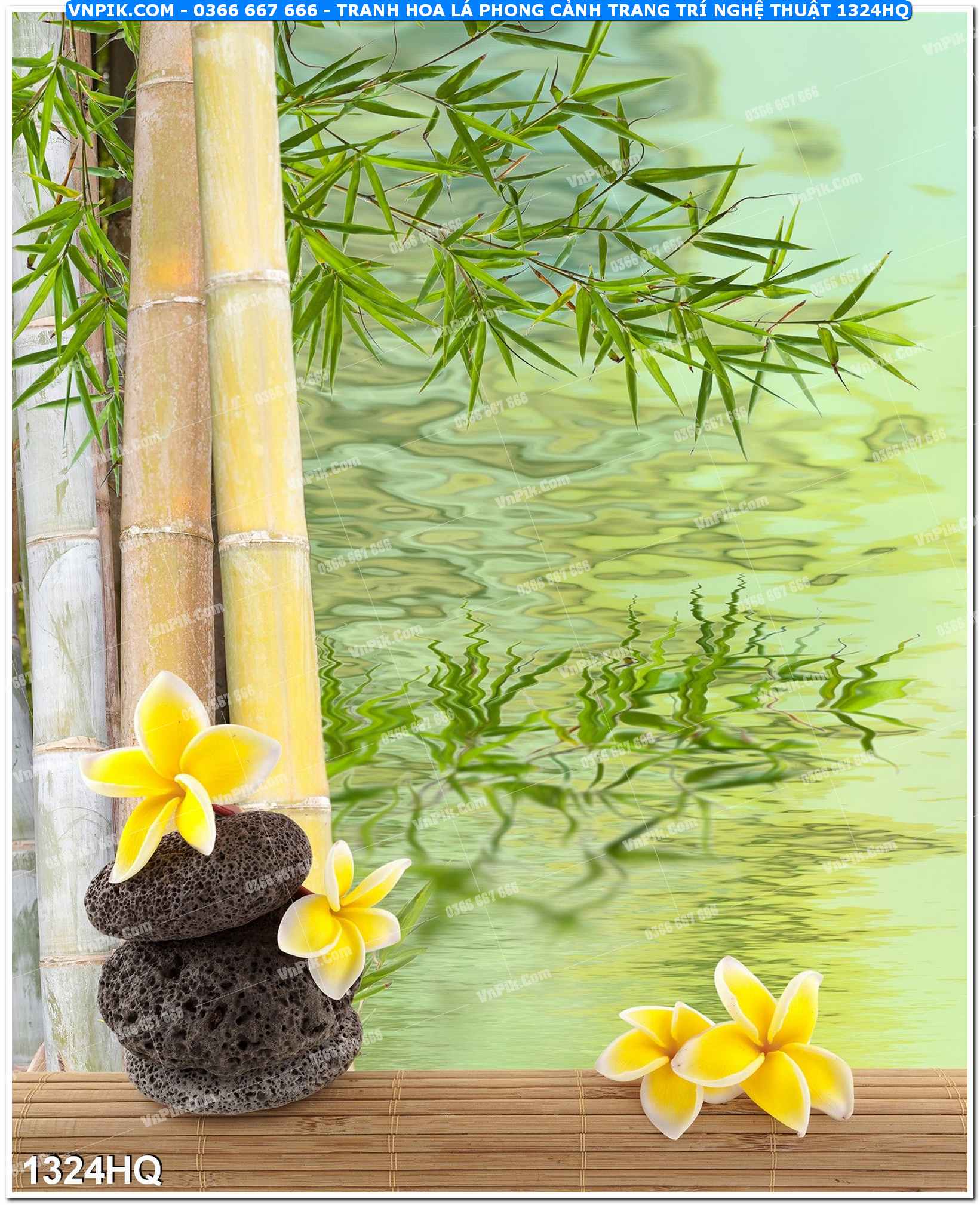 Tranh hoa lá phong cảnh trang trí nghệ thuật 1324HQ