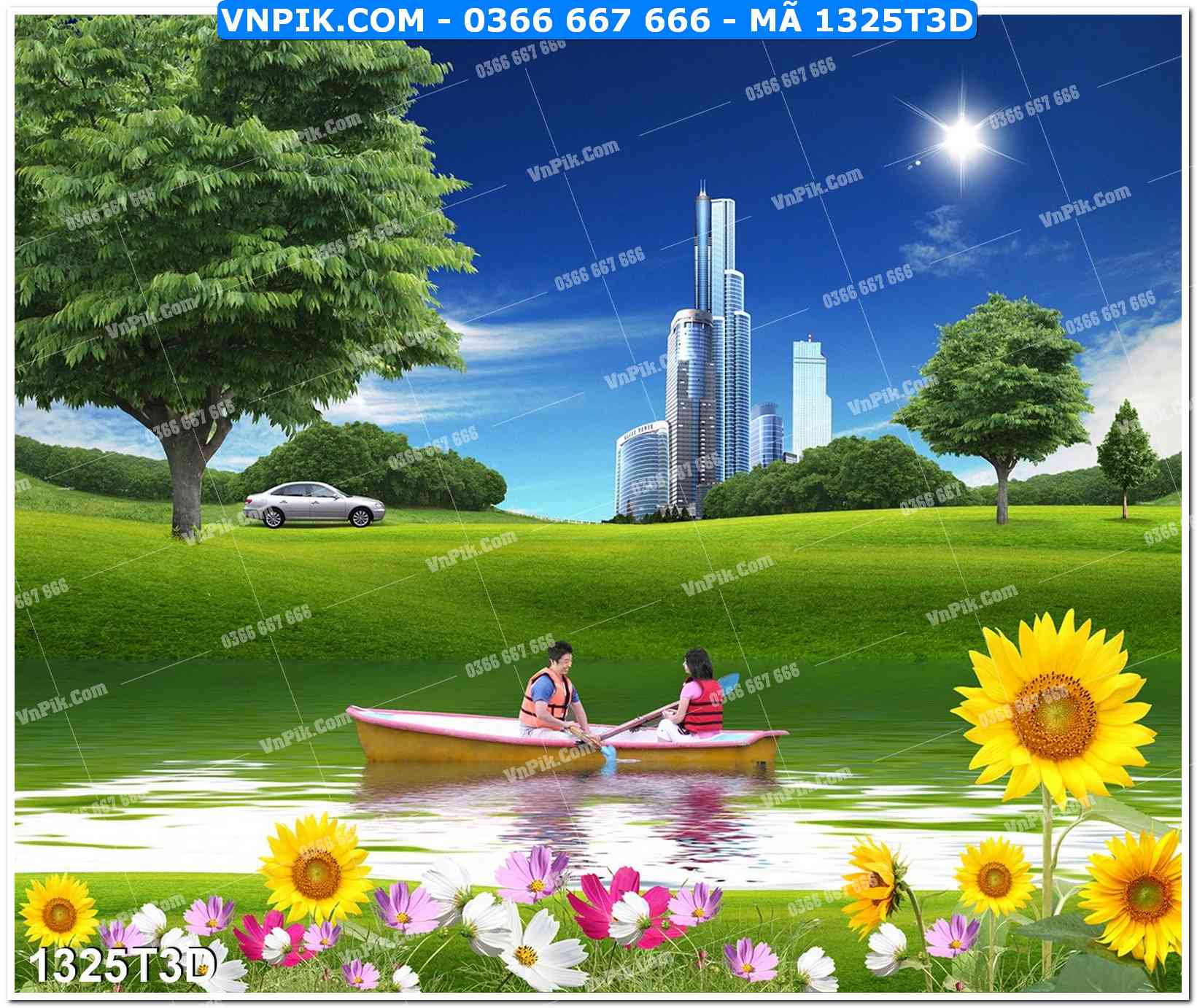 Trah Treo Tường – Tranh 3D Hiện Đại 1325T3D