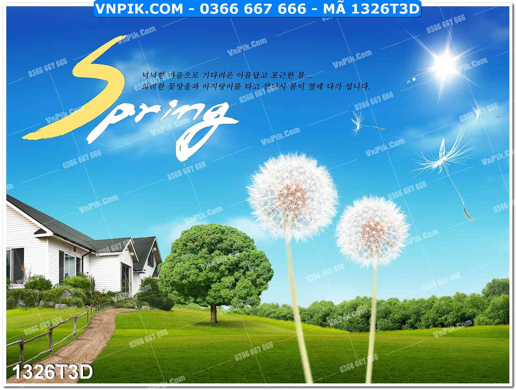 Trah Treo Tường – Tranh 3D Hiện Đại 1326T3D