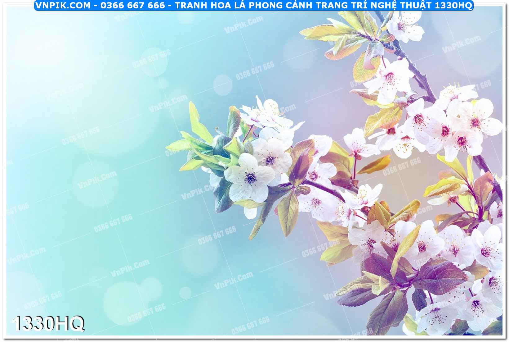 Tranh hoa lá phong cảnh trang trí nghệ thuật 1330HQ