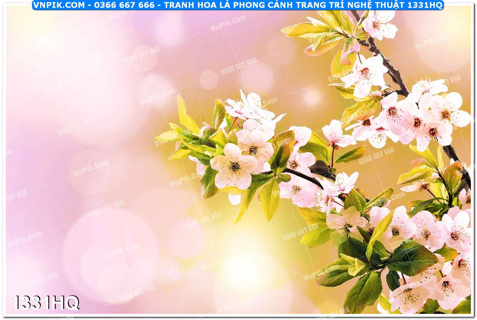 Tranh hoa lá phong cảnh trang trí nghệ thuật 1331HQ