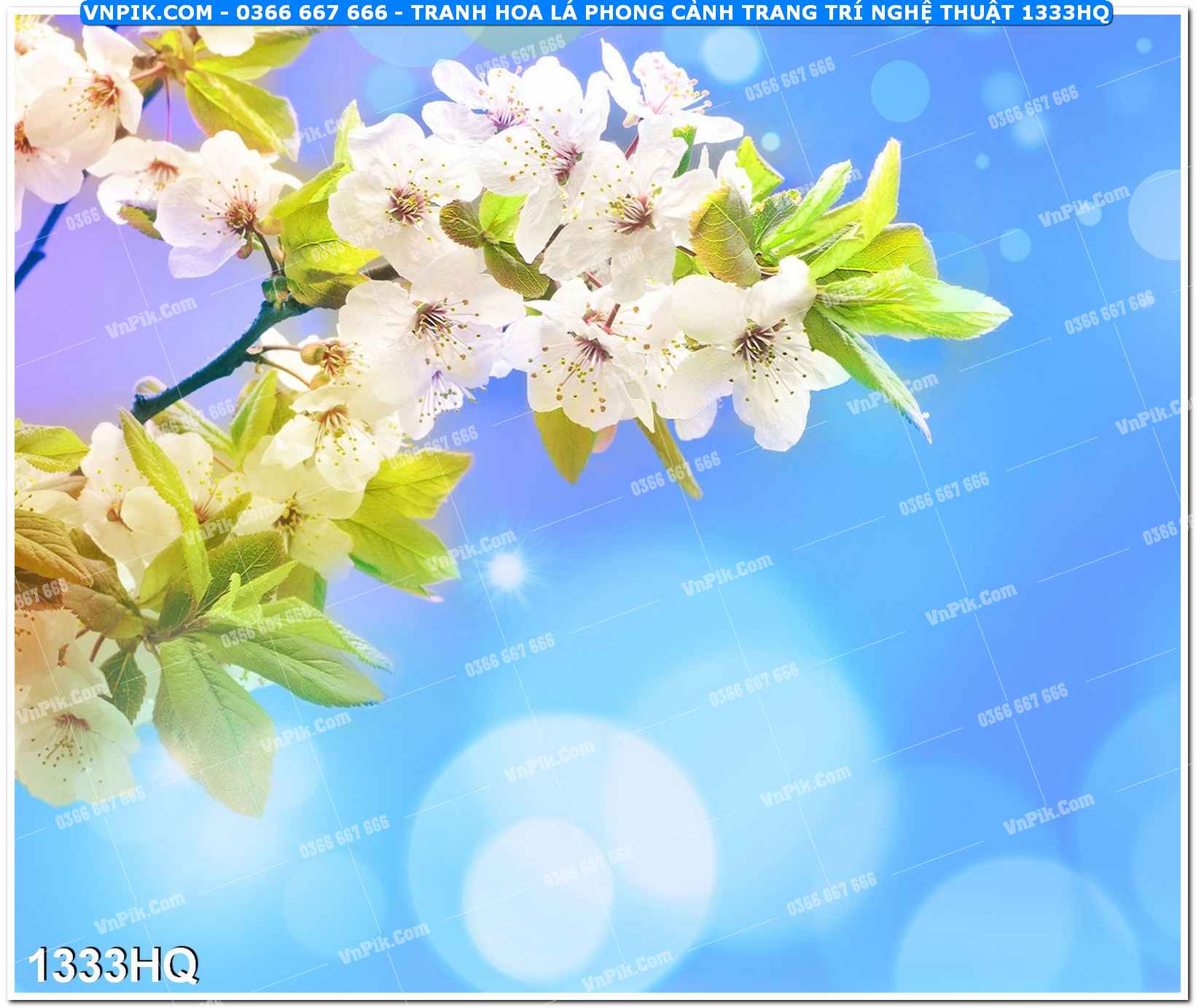 Tranh hoa lá phong cảnh trang trí nghệ thuật 1333HQ