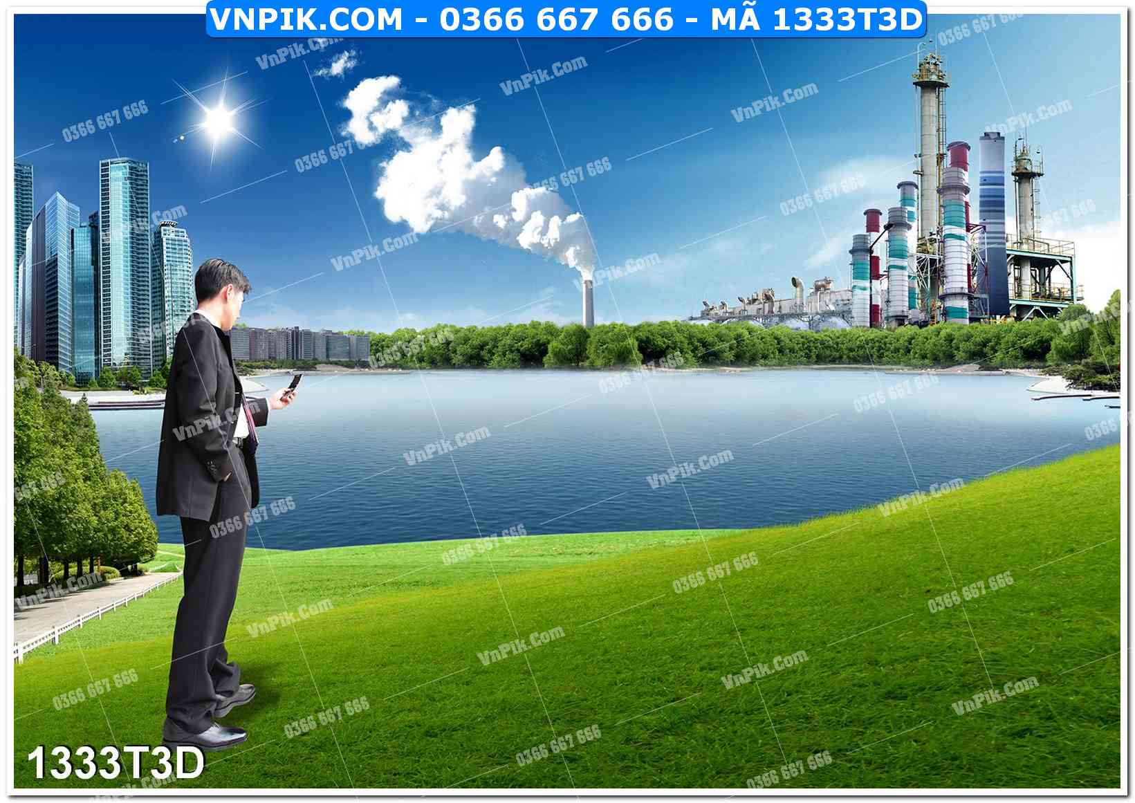Trah Treo Tường – Tranh 3D Hiện Đại 1333T3D