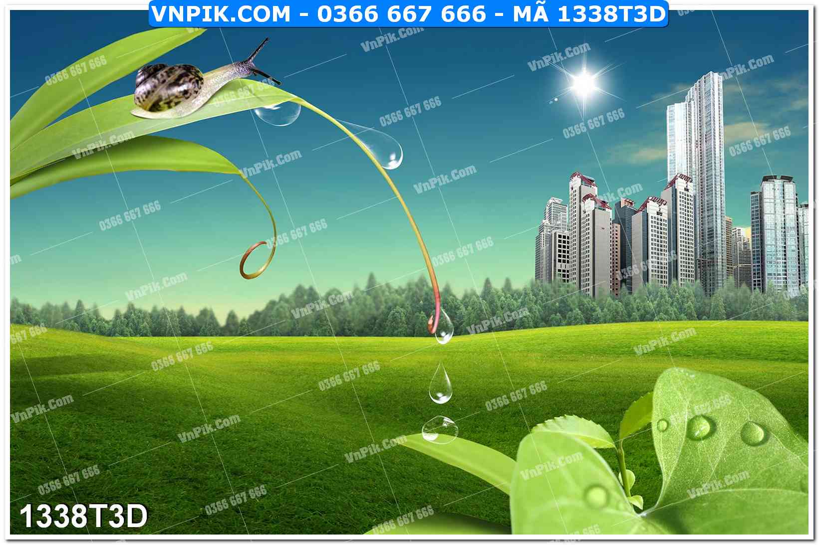 Trah Treo Tường – Tranh 3D Hiện Đại 1338T3D