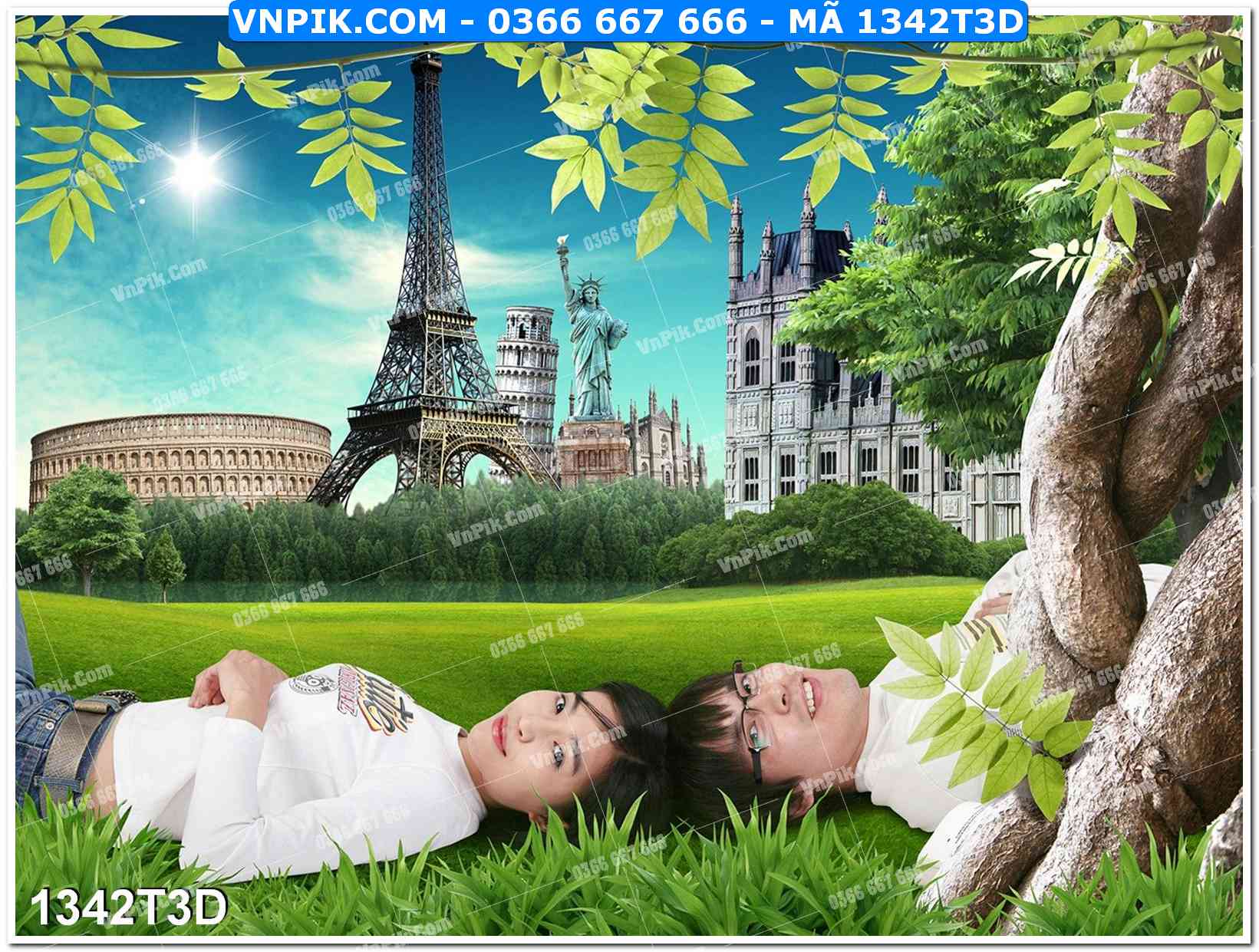 Trah Treo Tường – Tranh 3D Hiện Đại 1342T3D