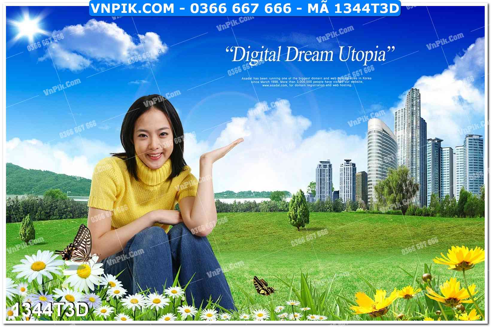 Trah Treo Tường – Tranh 3D Hiện Đại 1344T3D