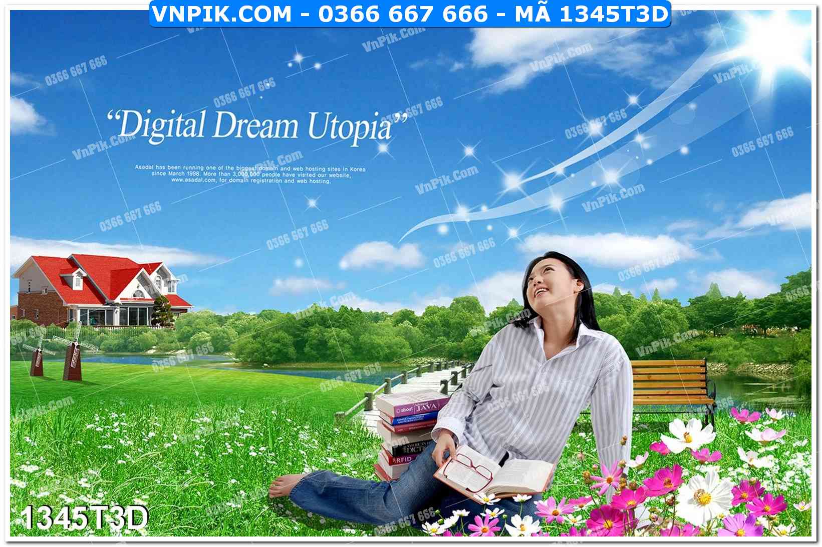 Trah Treo Tường – Tranh 3D Hiện Đại 1345T3D