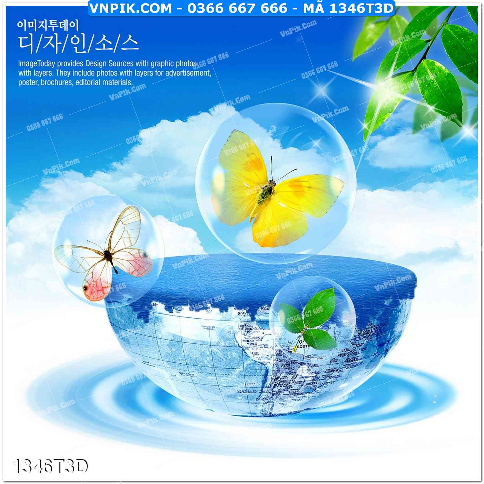 Trah Treo Tường – Tranh 3D Hiện Đại 1346T3D