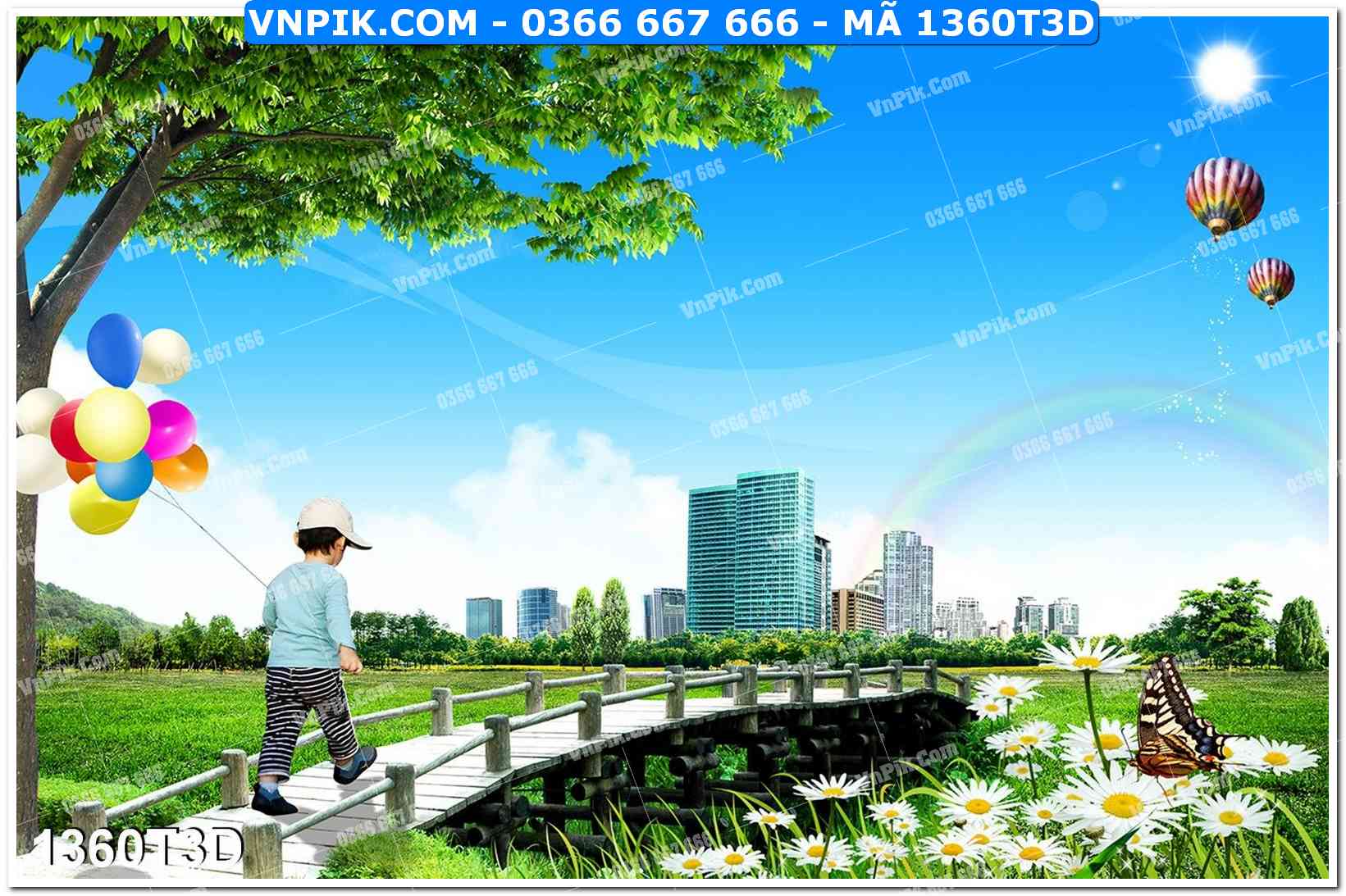 Trah Treo Tường – Tranh 3D Hiện Đại 1360T3D