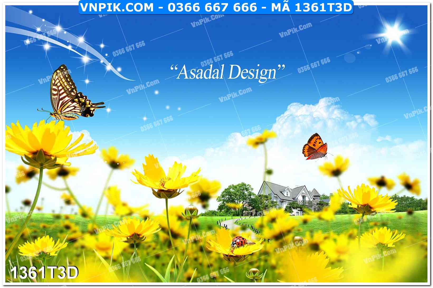 Trah Treo Tường – Tranh 3D Hiện Đại 1361T3D