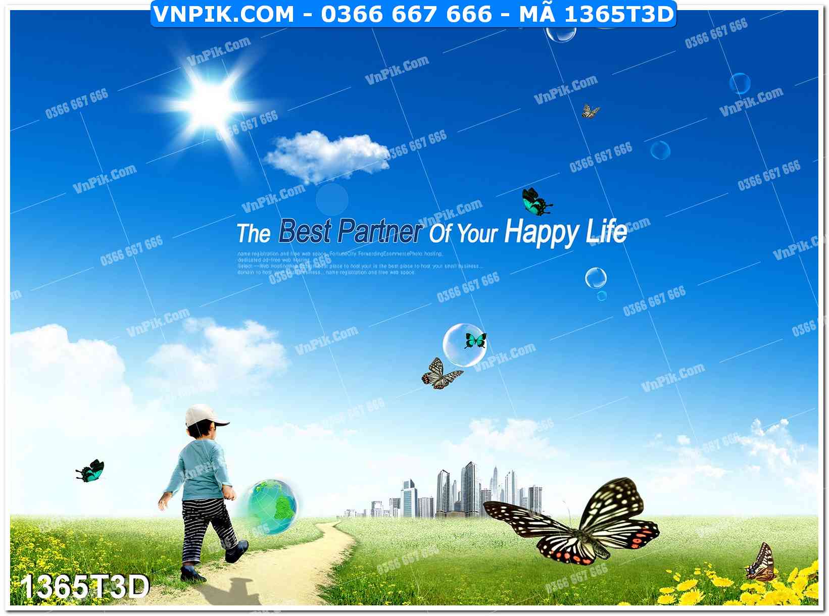 Trah Treo Tường – Tranh 3D Hiện Đại 1365T3D