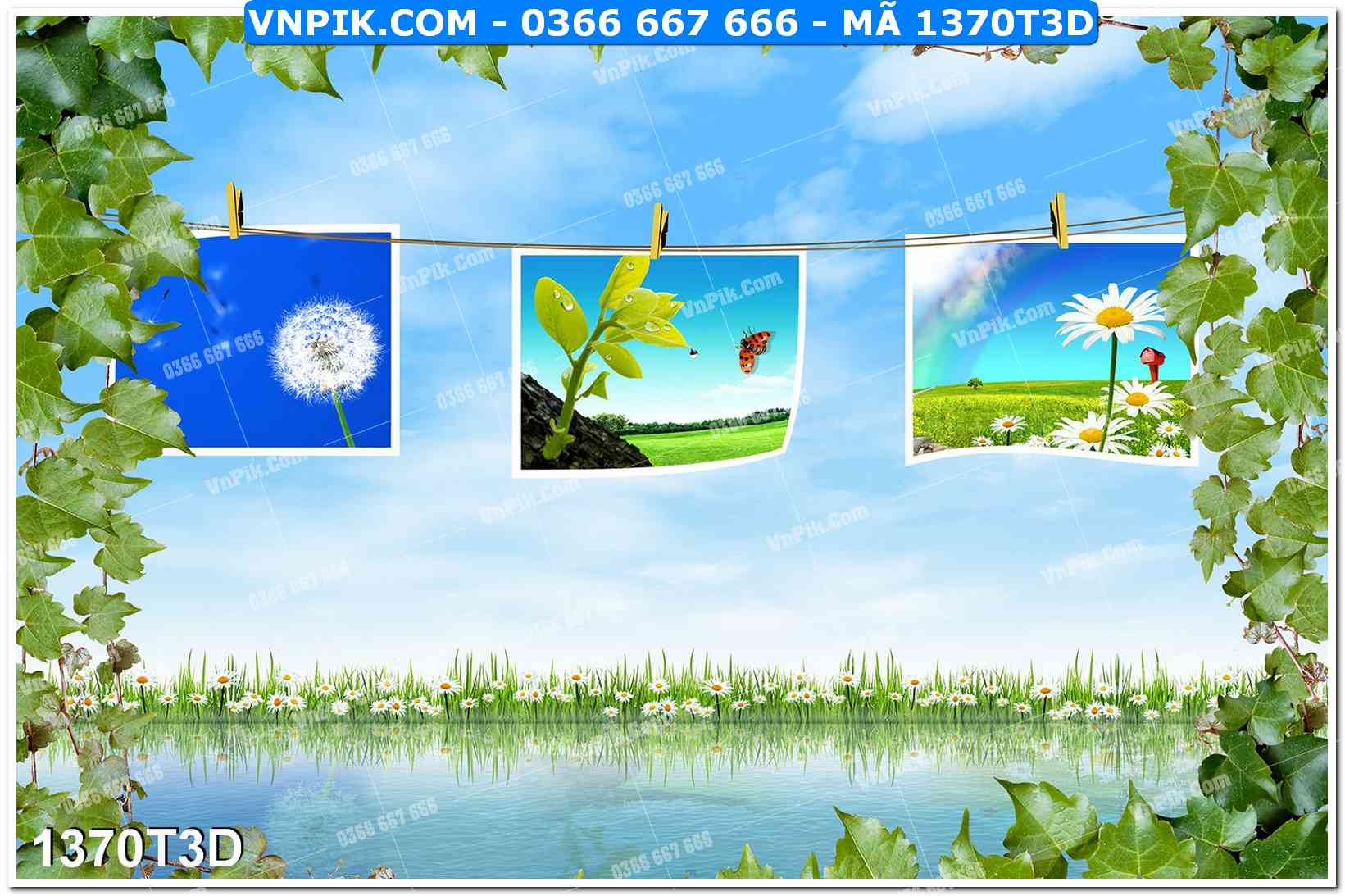 Trah Treo Tường – Tranh 3D Hiện Đại 1370T3D