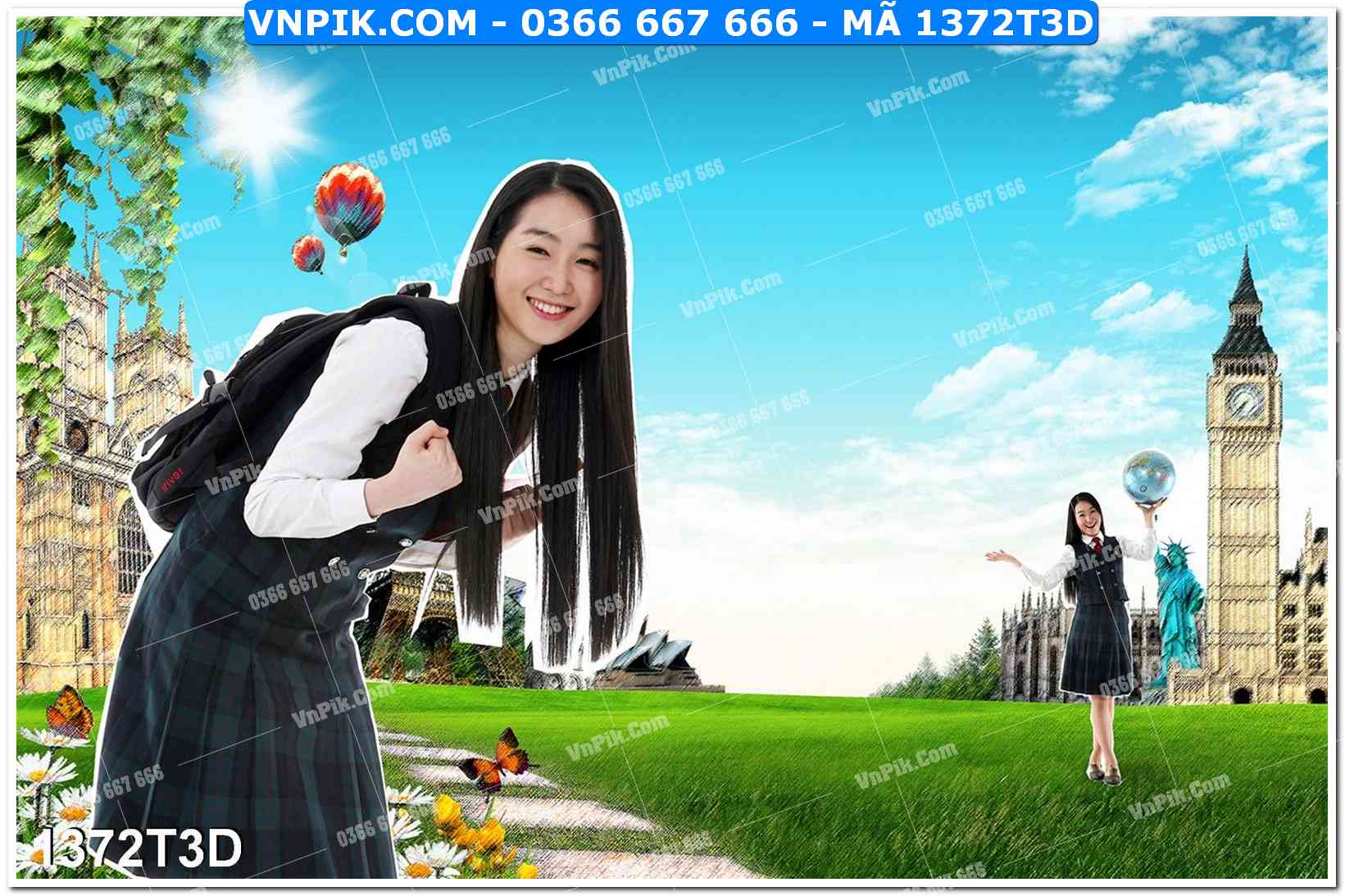 Trah Treo Tường – Tranh 3D Hiện Đại 1372T3D