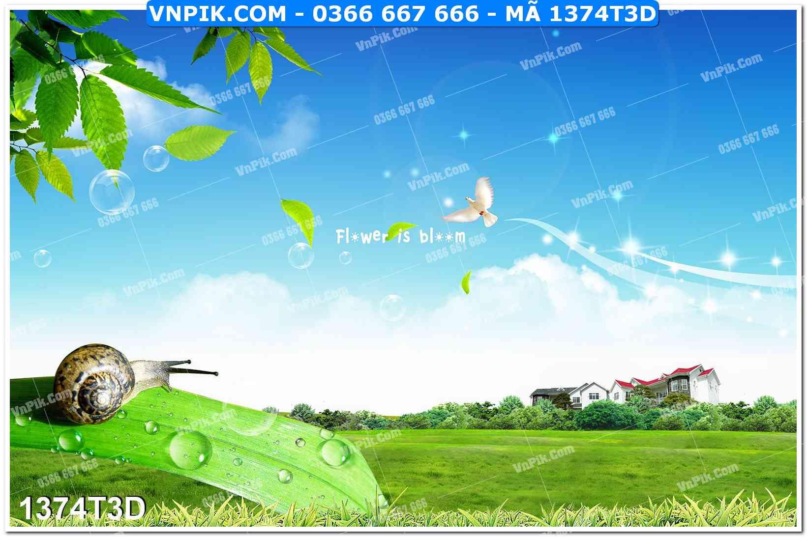 Trah Treo Tường – Tranh 3D Hiện Đại 1374T3D