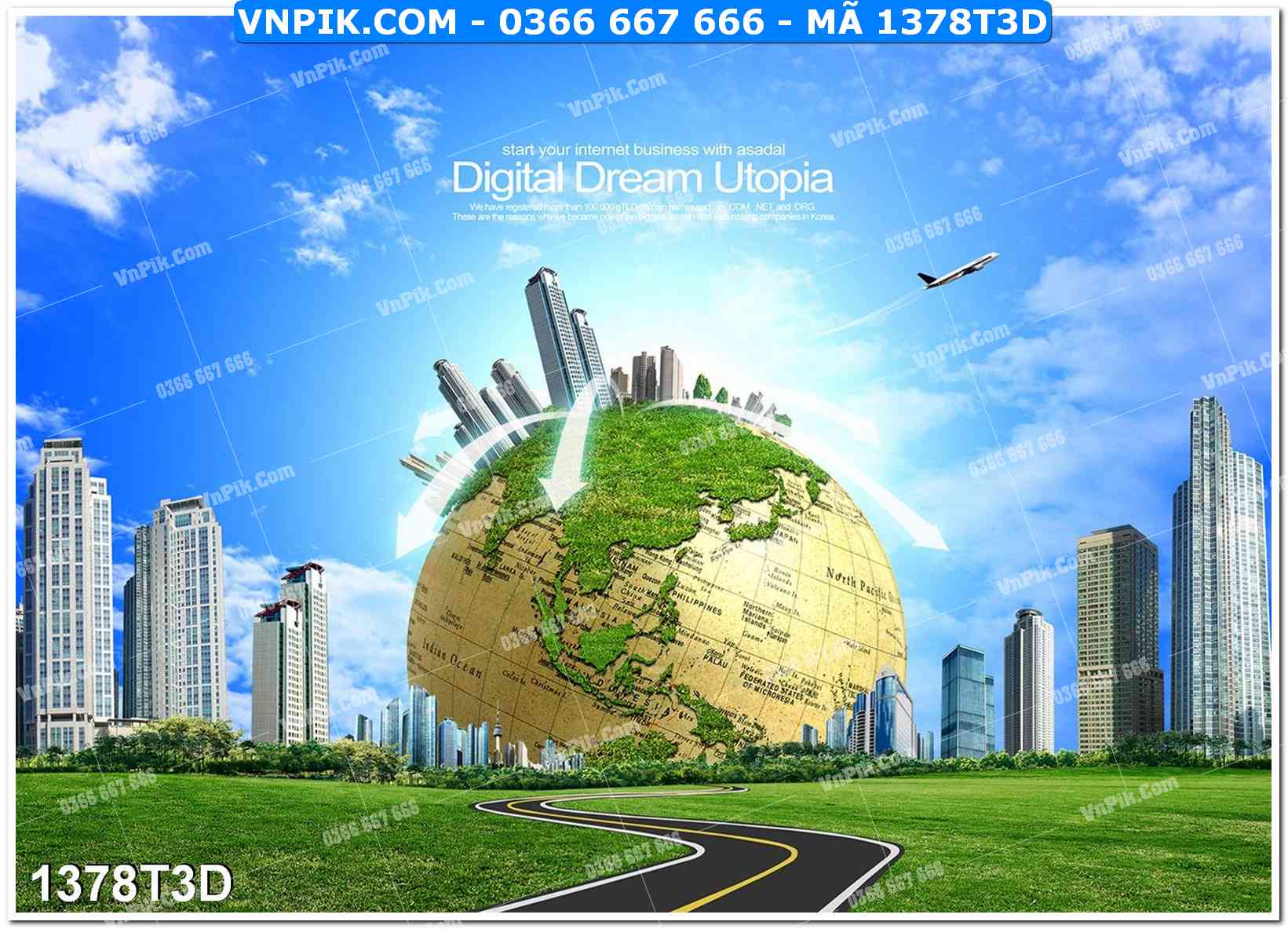 Trah Treo Tường – Tranh 3D Hiện Đại 1378T3D