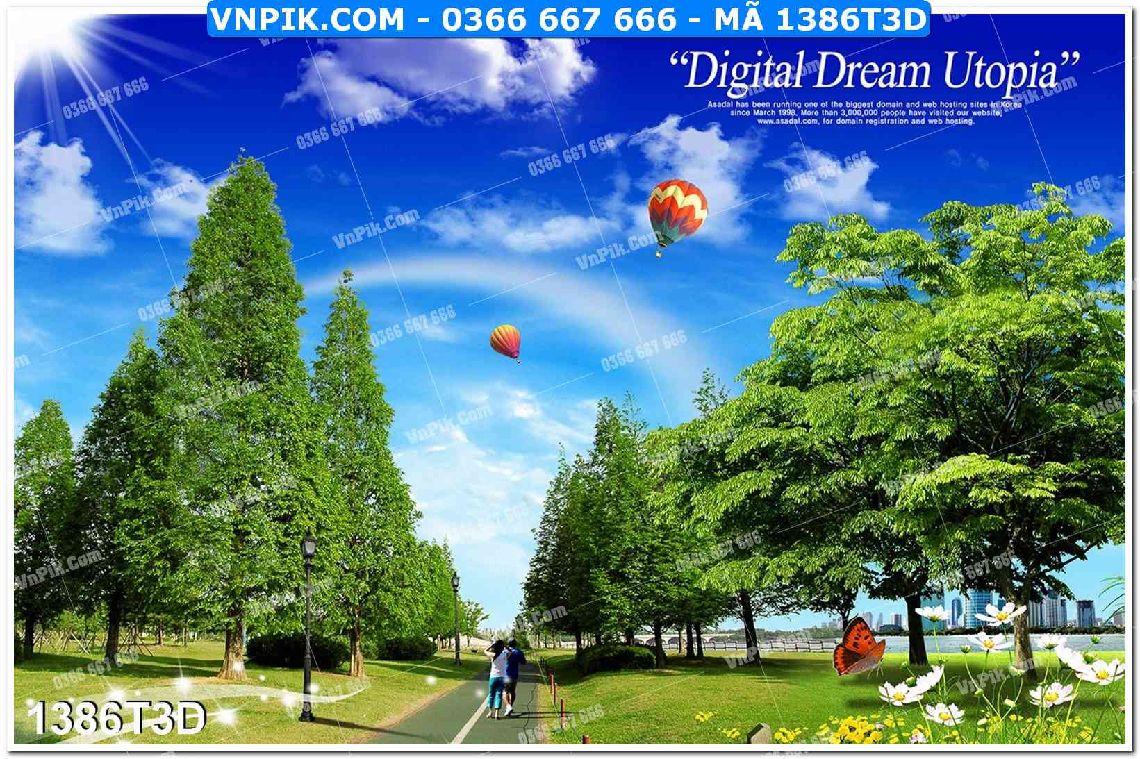 Trah Treo Tường – Tranh 3D Hiện Đại 1386T3D