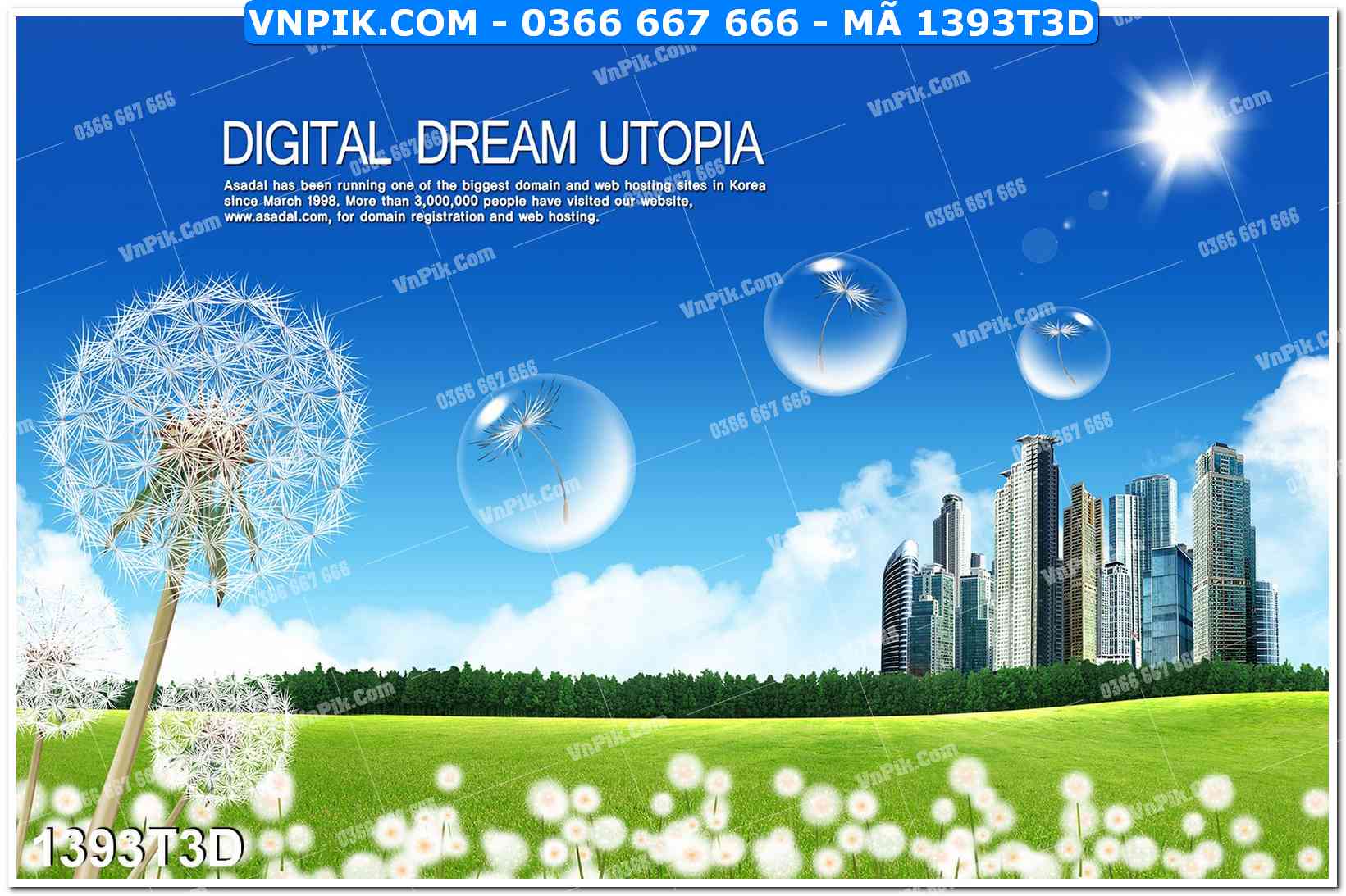 Trah Treo Tường – Tranh 3D Hiện Đại 1393T3D
